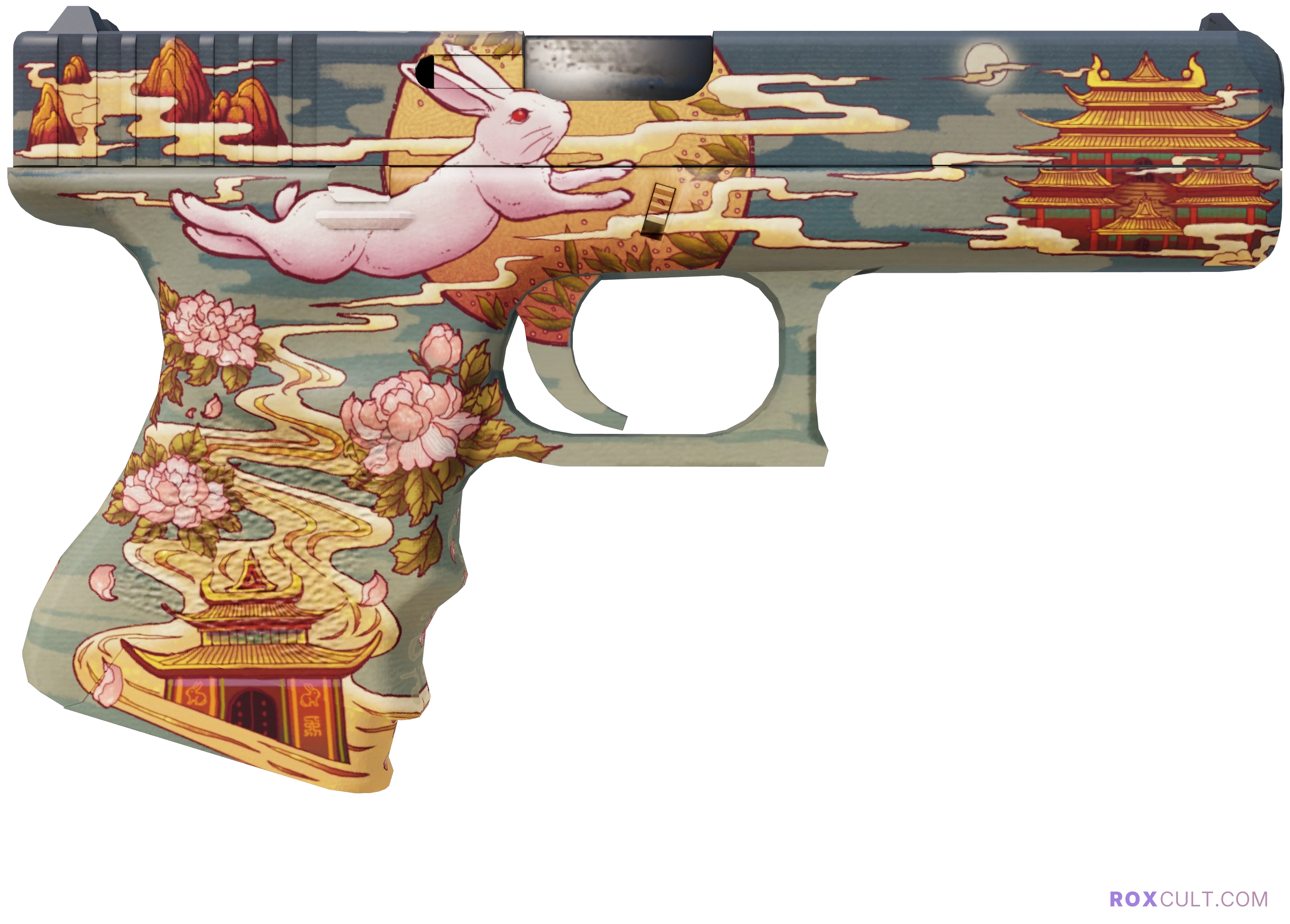 Glock-18 | Umbral Rabbit (Factory New) — rox (Holo) Antwerp 2022 craft, backside view