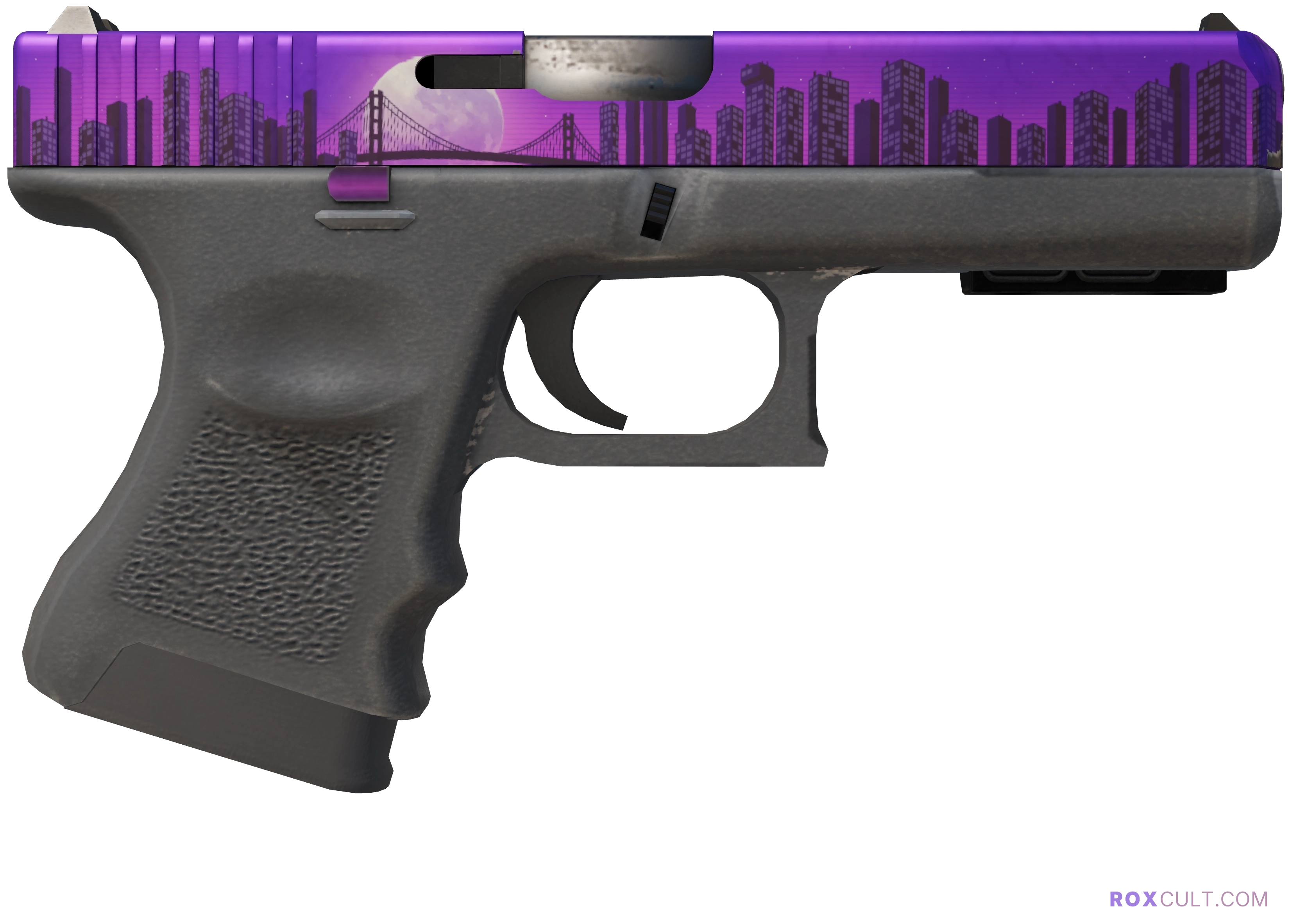 StatTrak™ Glock-18 | Moonrise (Factory New) — rox (Holo) Antwerp 2022 craft, backside view