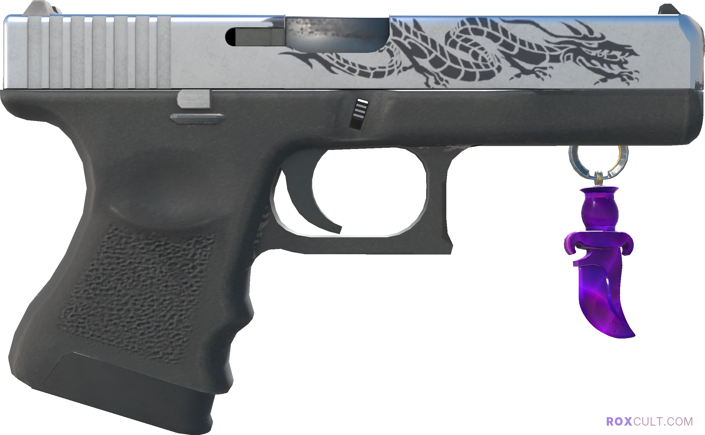 Glock-18 | Dragon Tattoo (Factory New) — rox (Holo) Antwerp 2022 craft, backside view