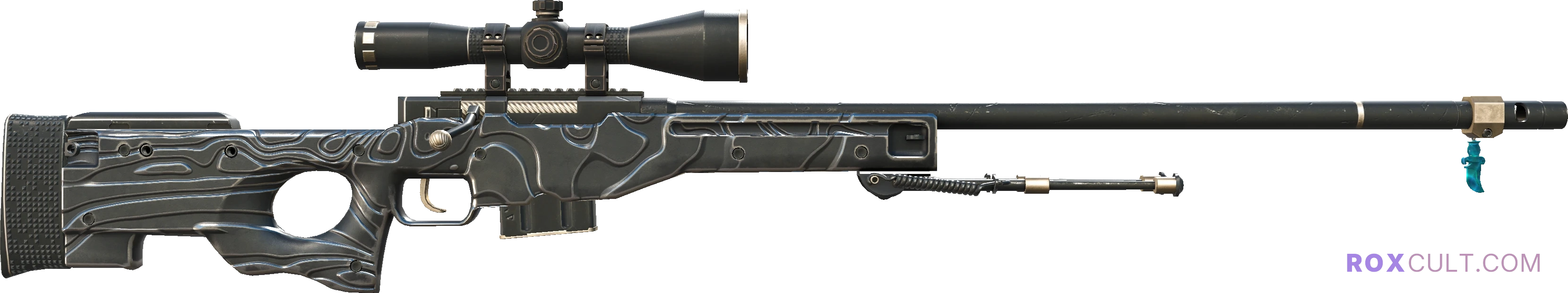 AWP | Black Nile (Factory New) — rox (Holo) Antwerp 2022 craft, backside view