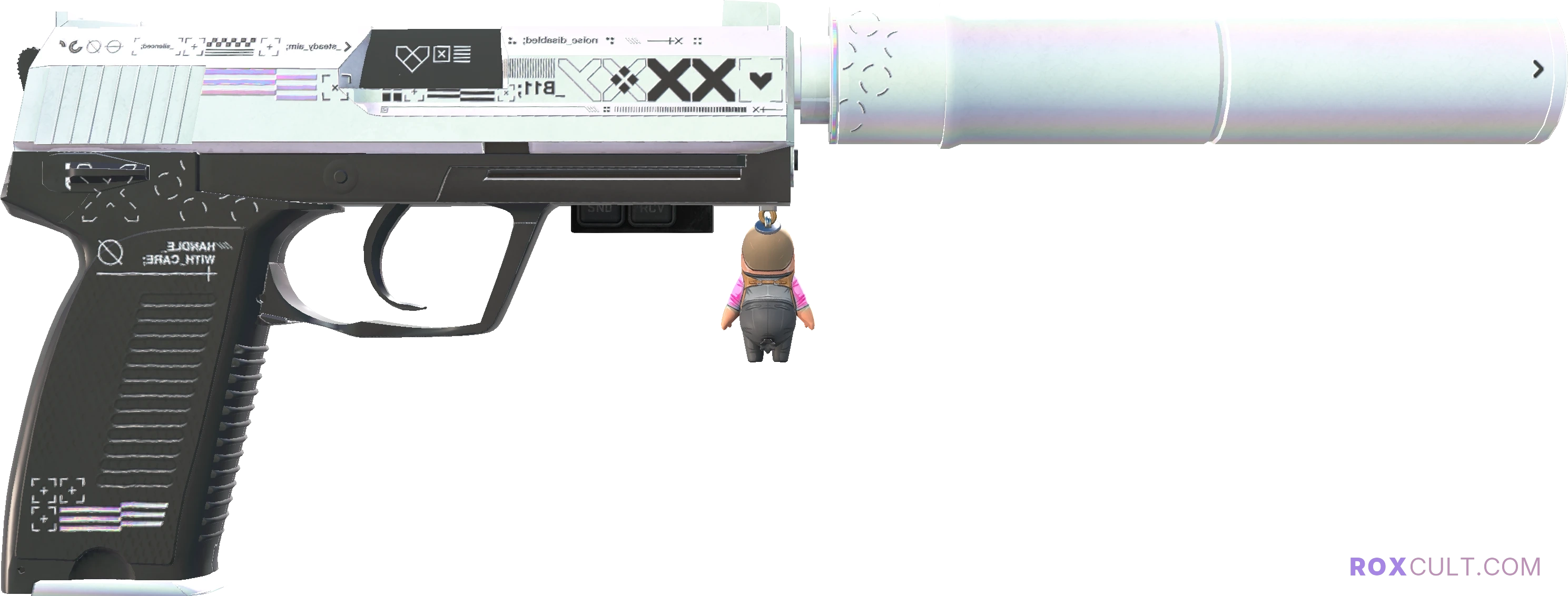 StatTrak™ USP-S | Printstream (Factory New) — rox (Holo) Antwerp 2022 craft, backside view