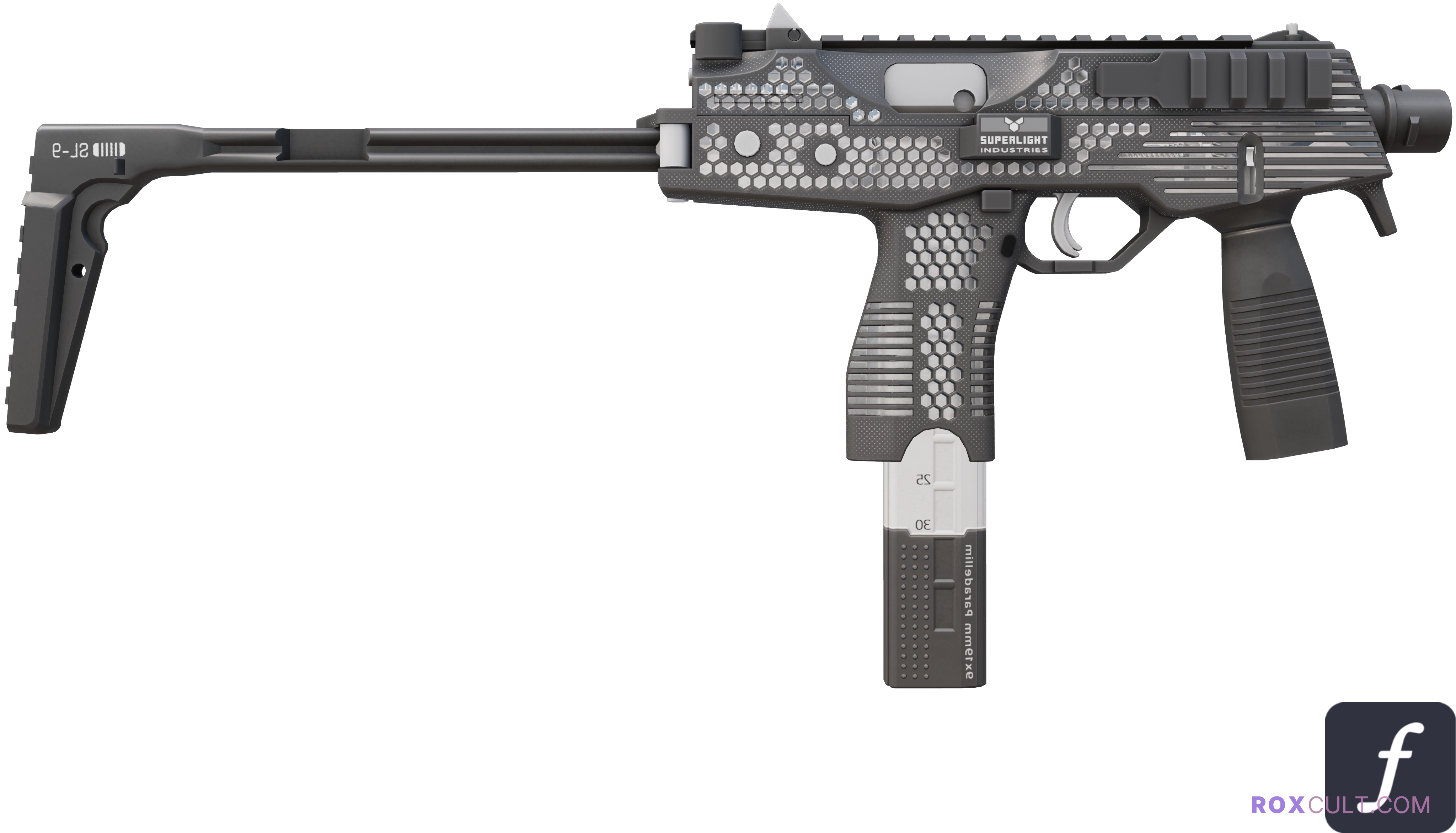 StatTrak™ MP9 | Featherweight (Factory New) — rox (Holo) Antwerp 2022 craft, backside view