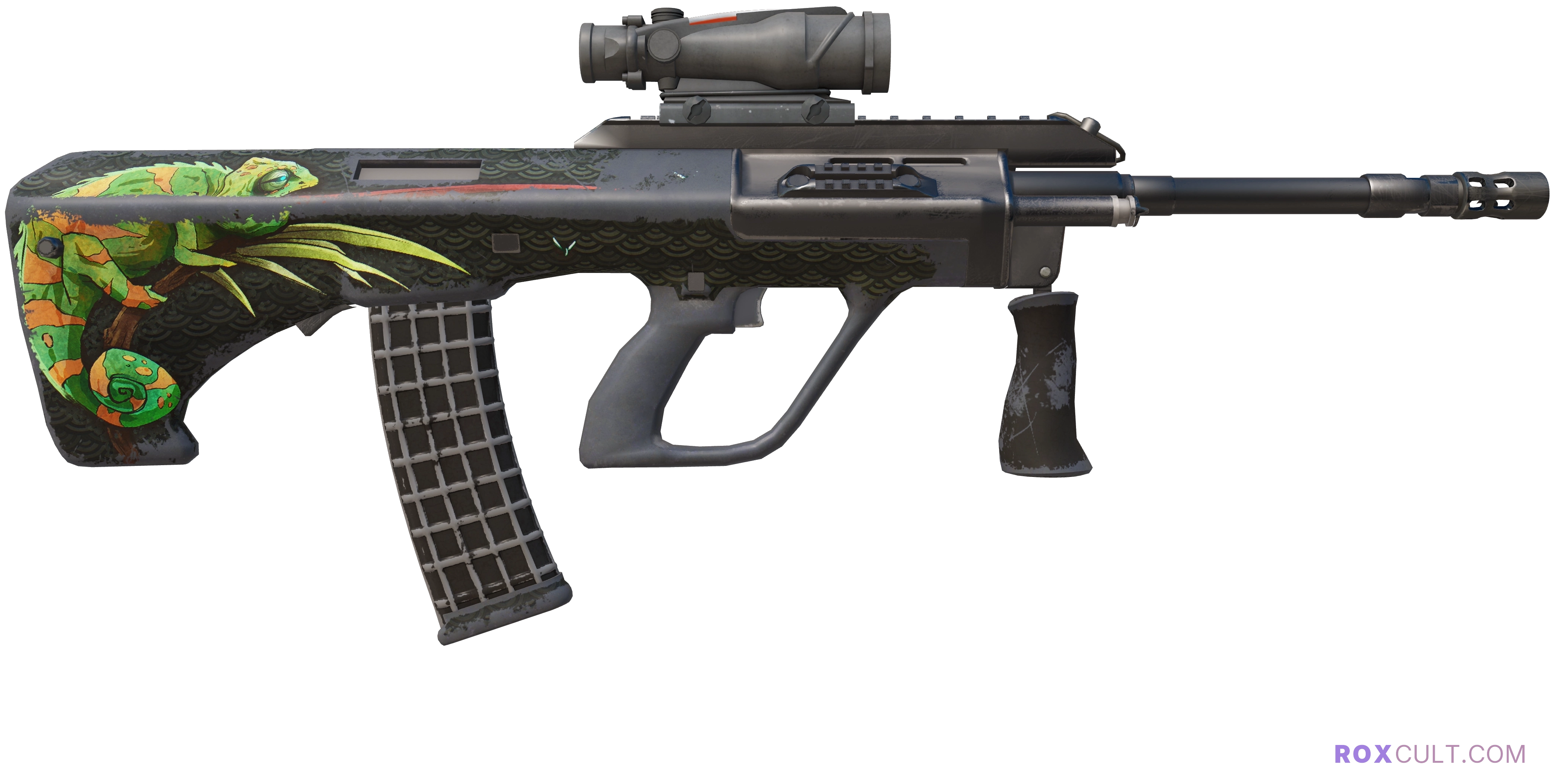 AUG | Chameleon (Field-Tested) — rox (Holo) Antwerp 2022 craft, backside view