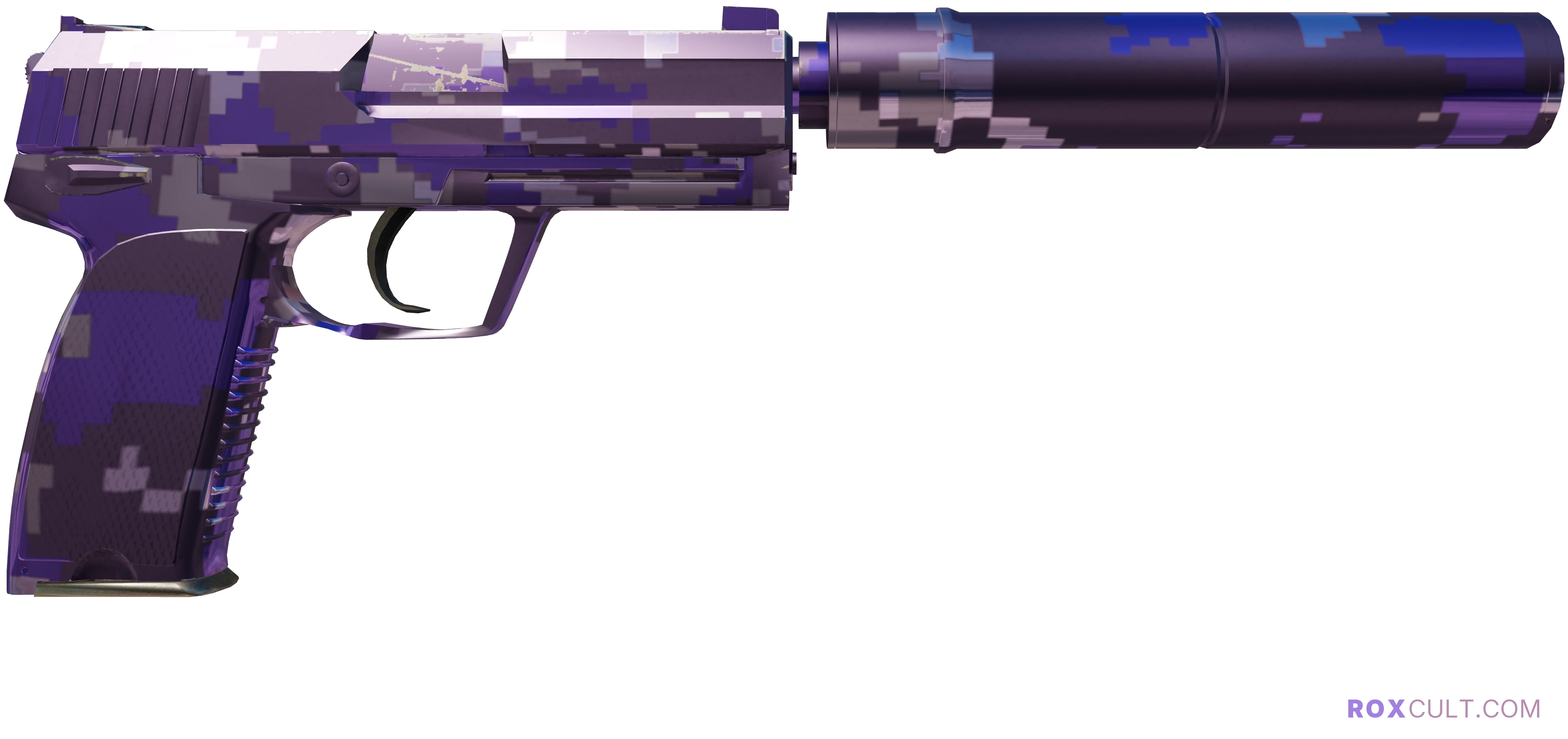 Souvenir USP-S | Purple DDPAT (Factory New) — rox (Holo) Antwerp 2022 craft, backside view