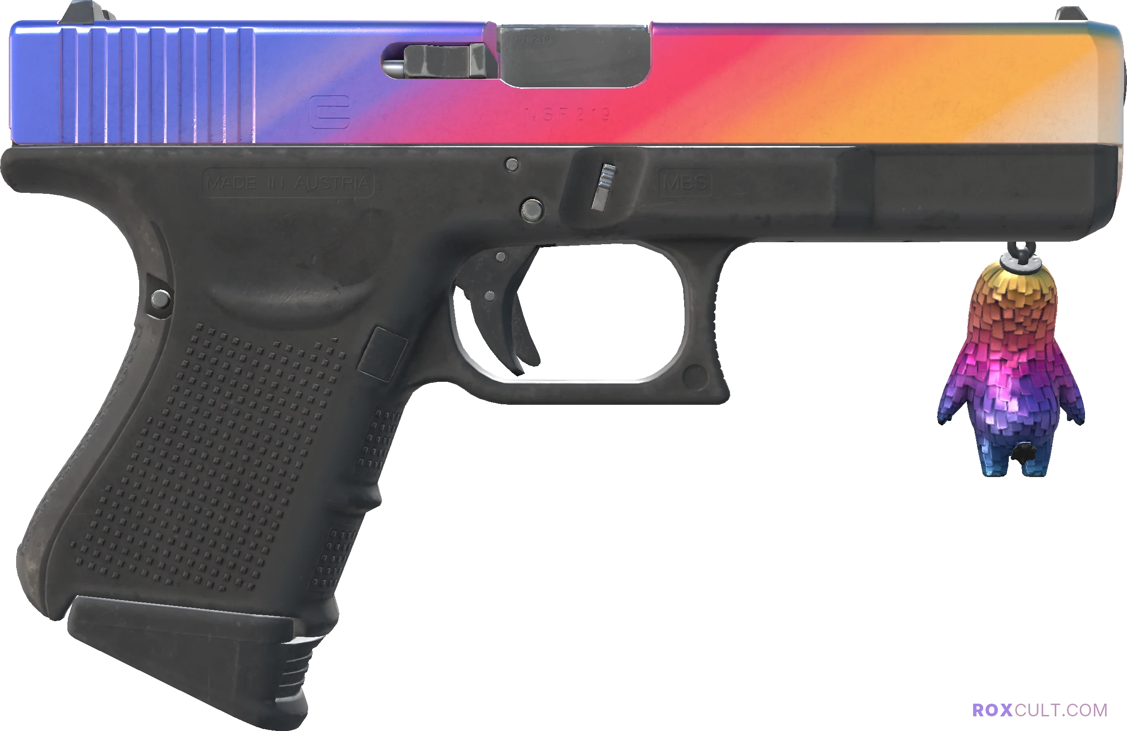 Glock-18 | Fade (Factory New) — rox (Holo) Antwerp 2022 craft, backside view