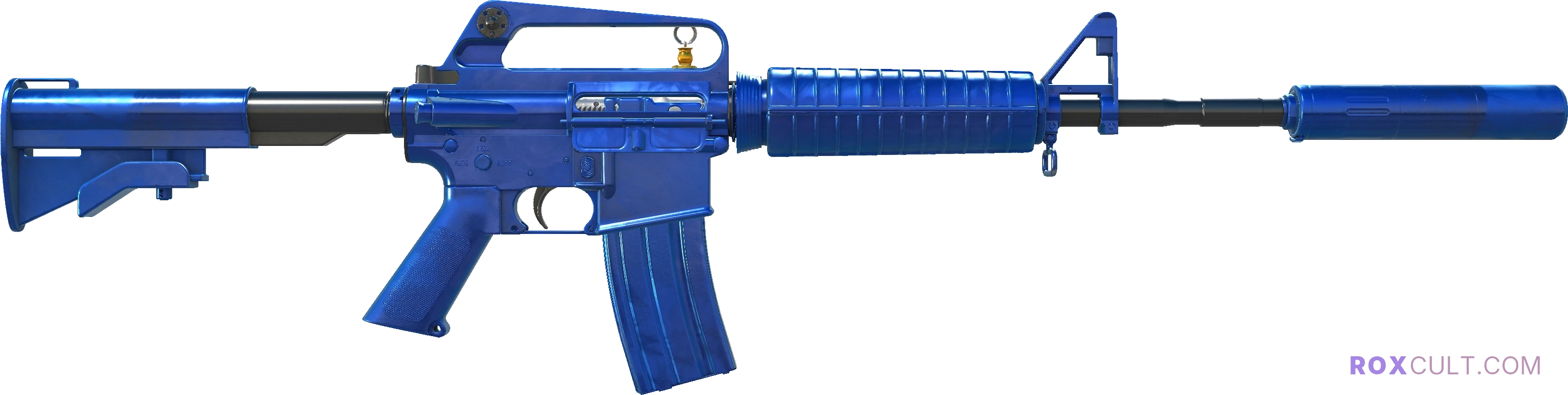 M4A1-S | Blue Phosphor (Factory New) — rox (Holo) Antwerp 2022 craft, backside view