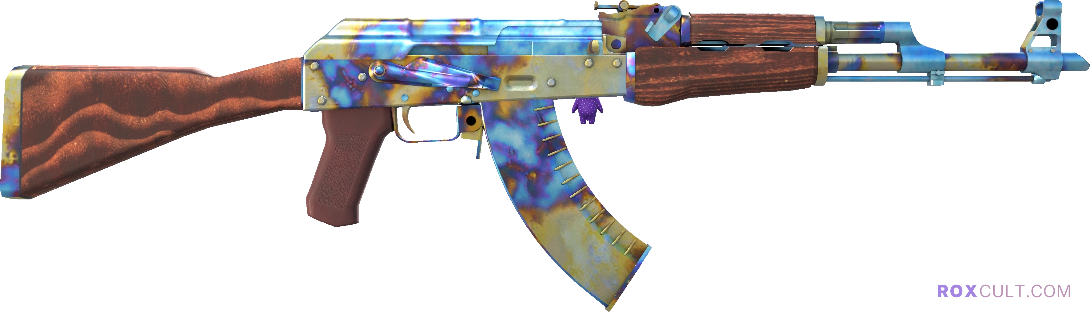 AK-47 | Case Hardened (Factory New) — rox (Holo) Antwerp 2022 craft, backside view