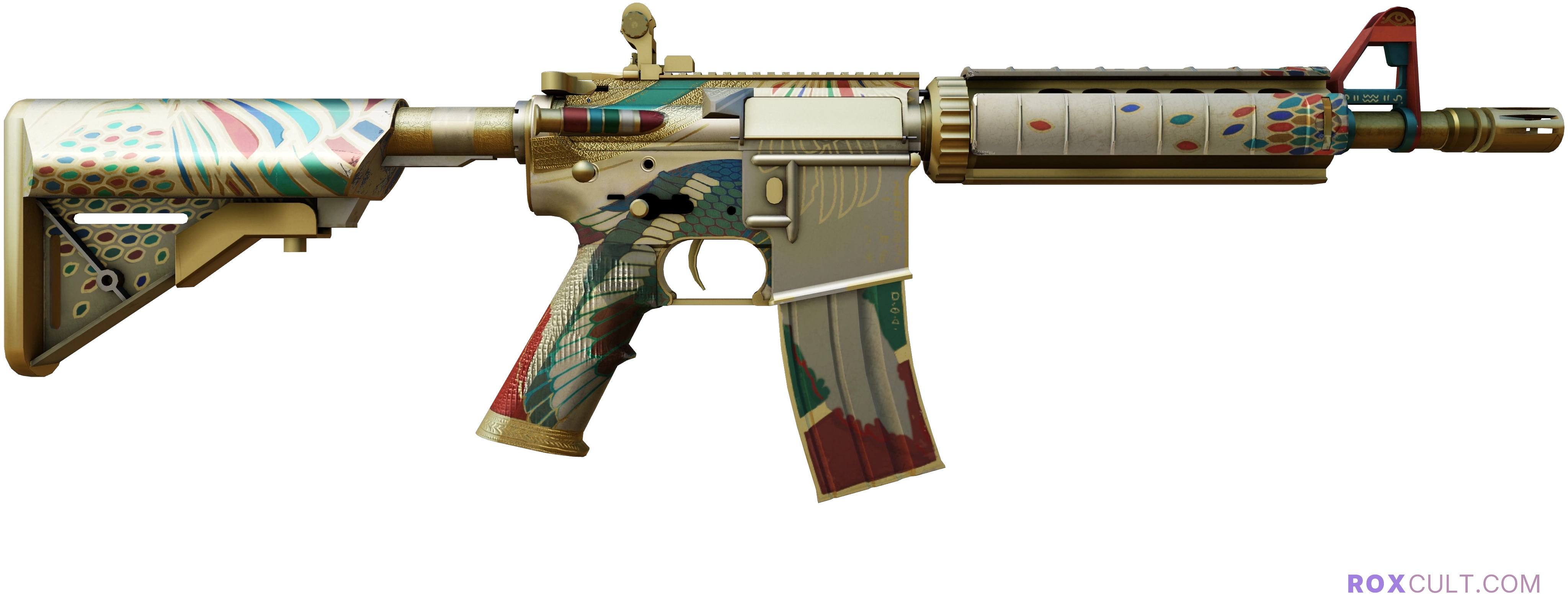 M4A4 | Eye of Horus (Field-Tested) — rox (Holo) Antwerp 2022 craft, backside view