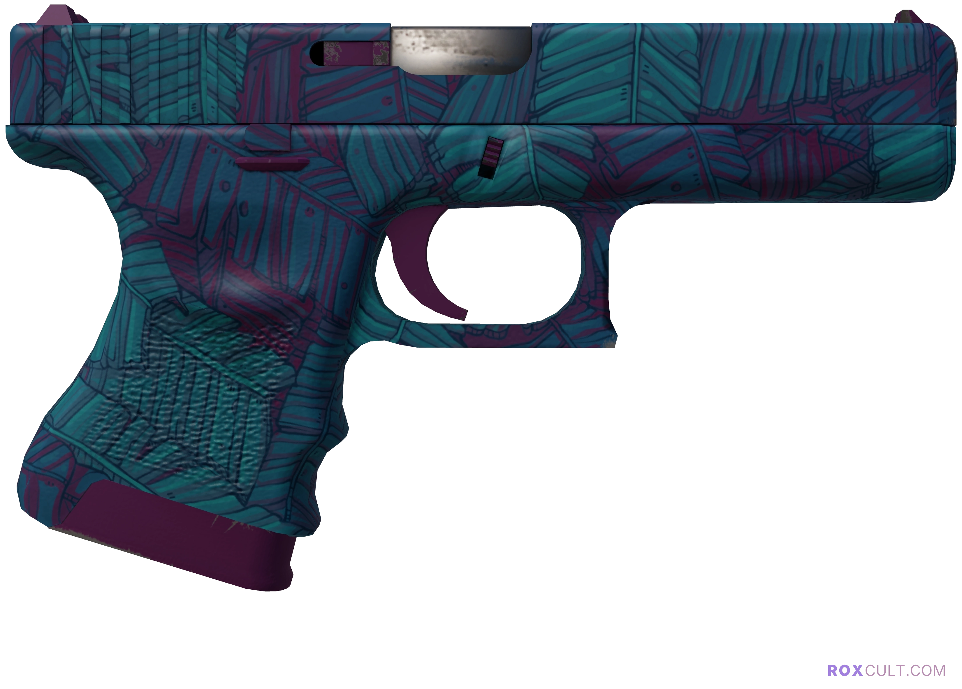 Glock-18 | Synth Leaf (Factory New) — rox (Holo) Antwerp 2022 craft, backside view