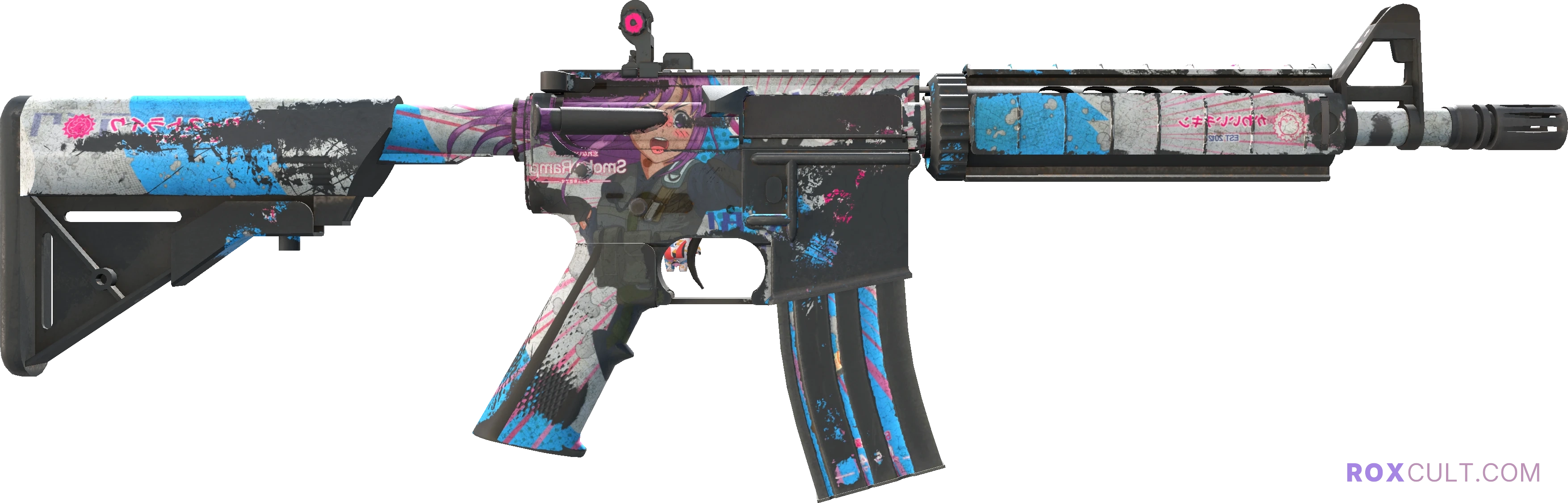 StatTrak™ M4A4 | Temukau (Battle-Scarred) — rox (Holo) Antwerp 2022 craft, backside view