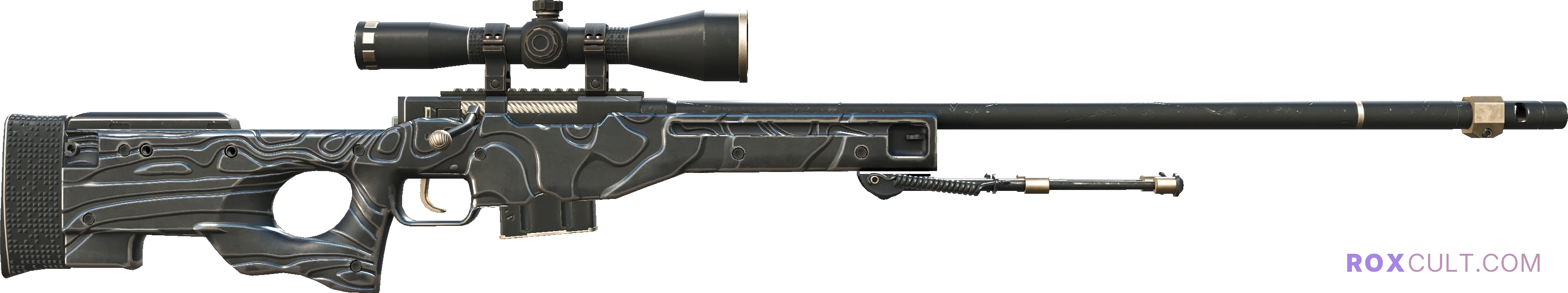 AWP | Black Nile (Factory New) — rox (Holo) Antwerp 2022 craft, backside view