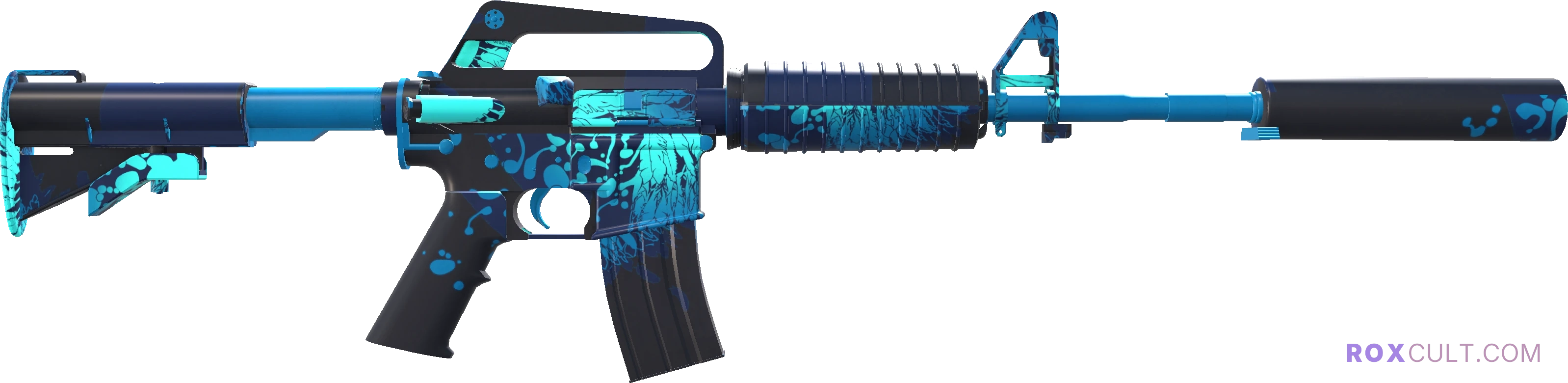 M4A1-S | Icarus Fell (Factory New) — rox (Holo) Antwerp 2022 craft, backside view