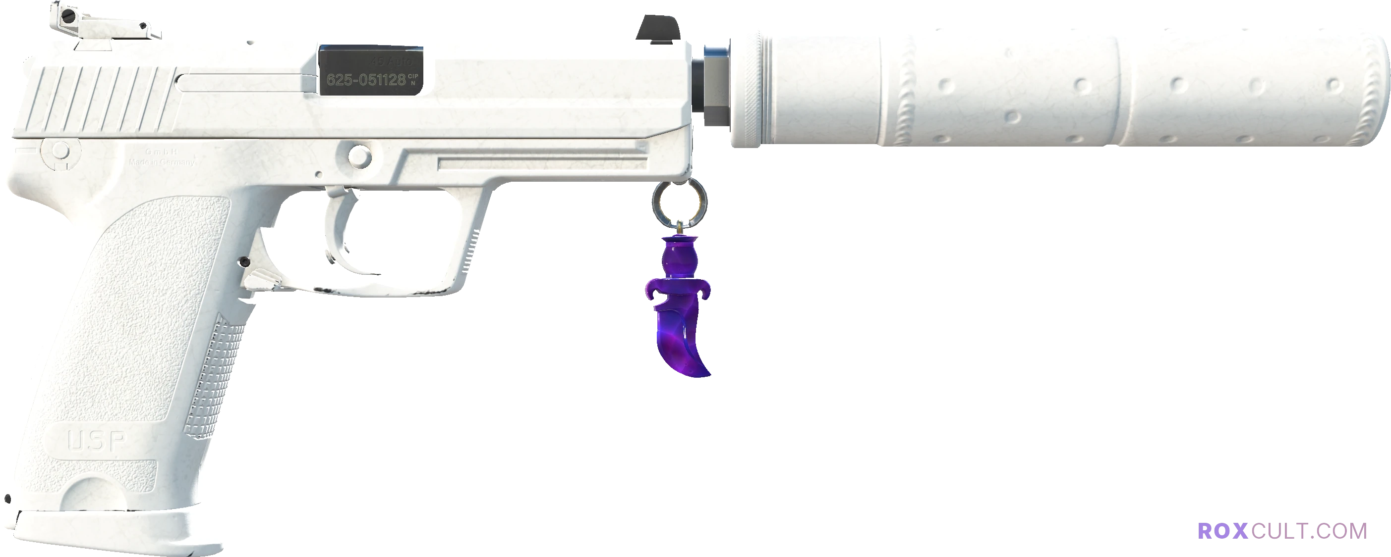 USP-S | Whiteout (Factory New) — rox (Holo) Antwerp 2022 craft, backside view