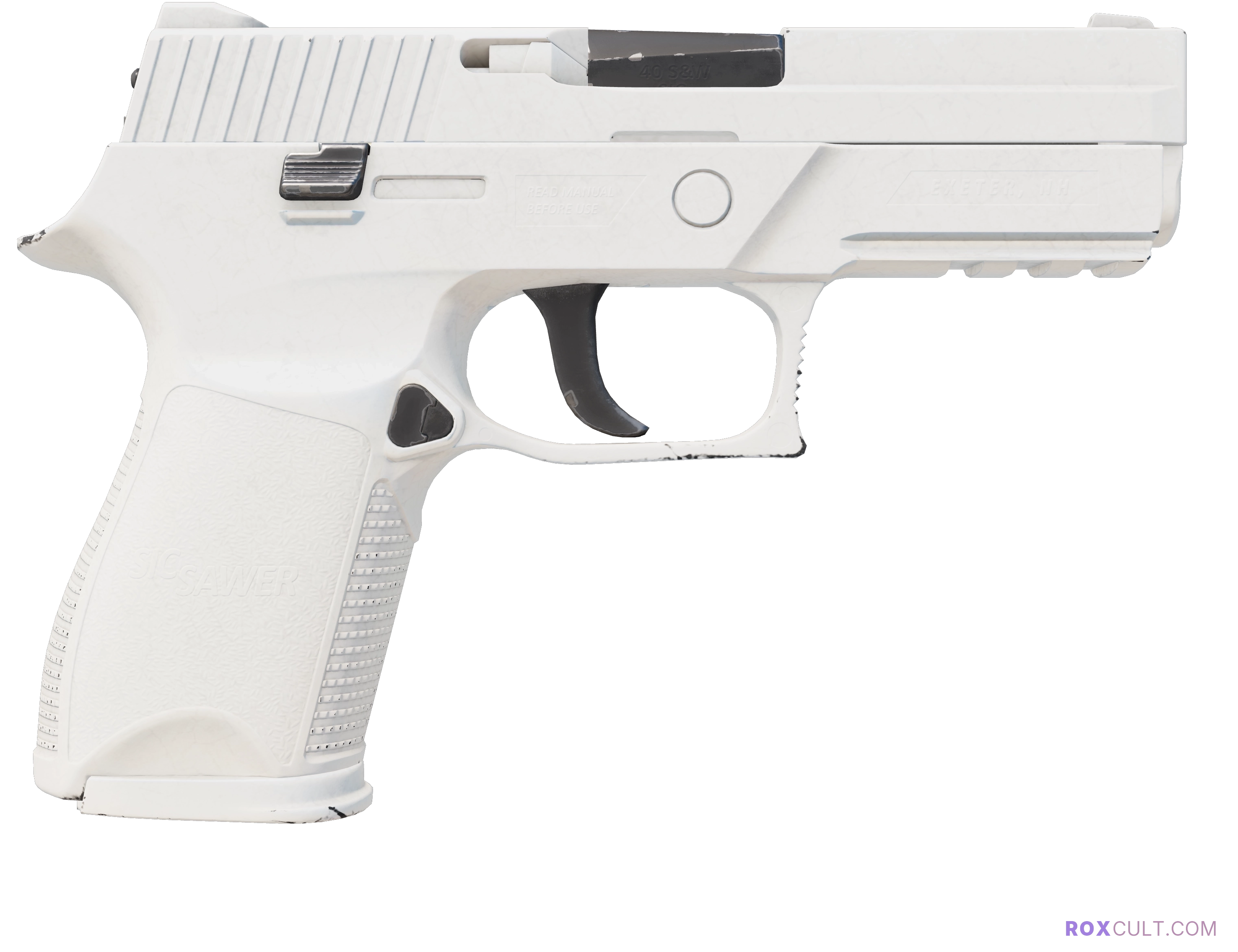 P250 | Whiteout (Factory New) — rox (Holo) Antwerp 2022 craft, backside view