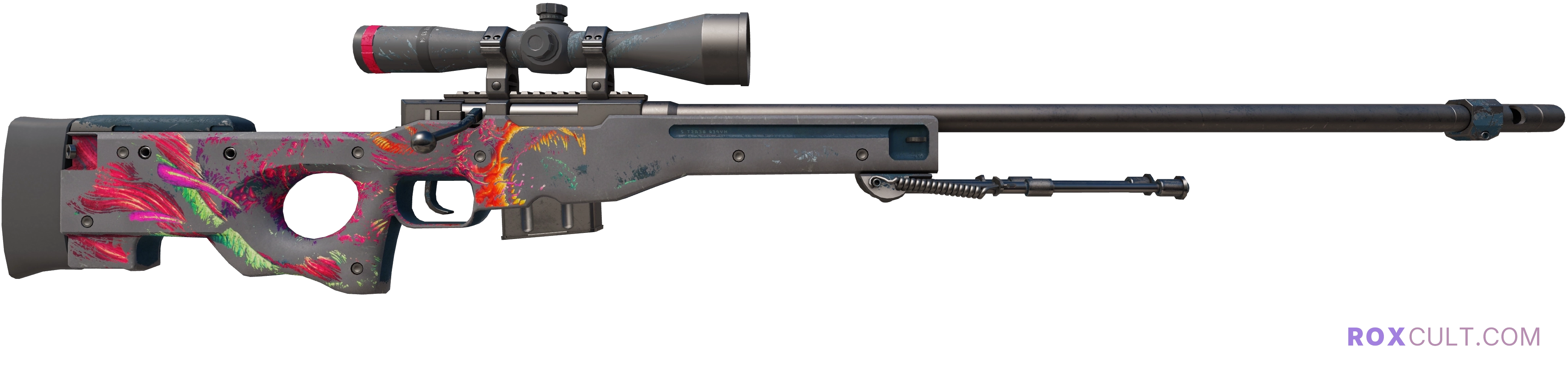 AWP | Hyper Beast (Battle-Scarred) — rox (Holo) Antwerp 2022 craft, backside view