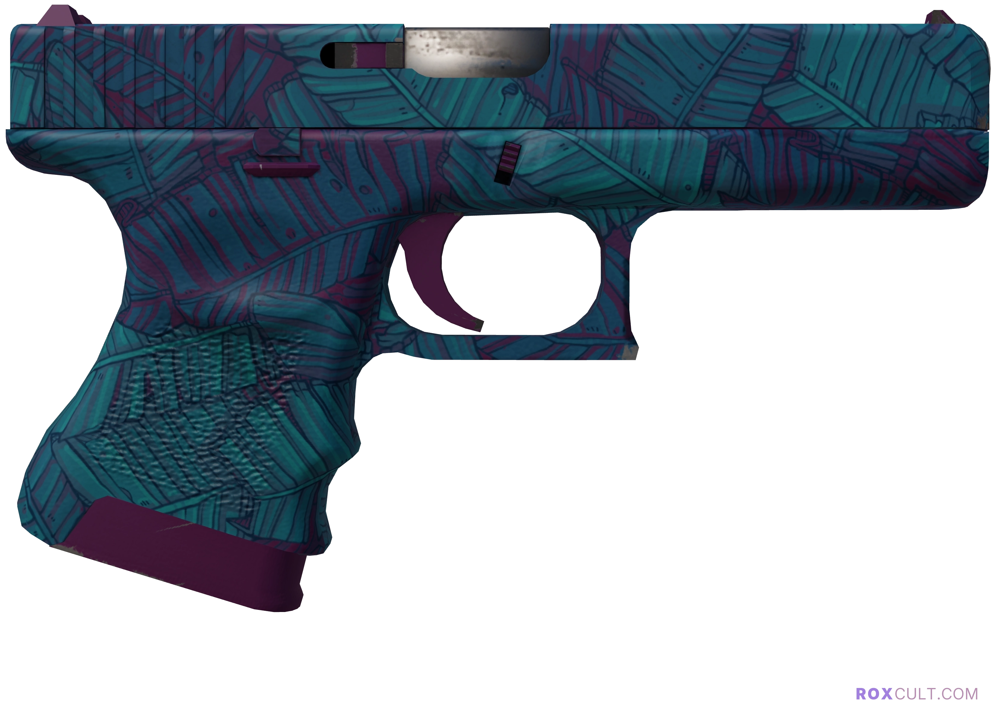 Glock-18 | Synth Leaf (Factory New) — rox (Holo) Antwerp 2022 craft, backside view