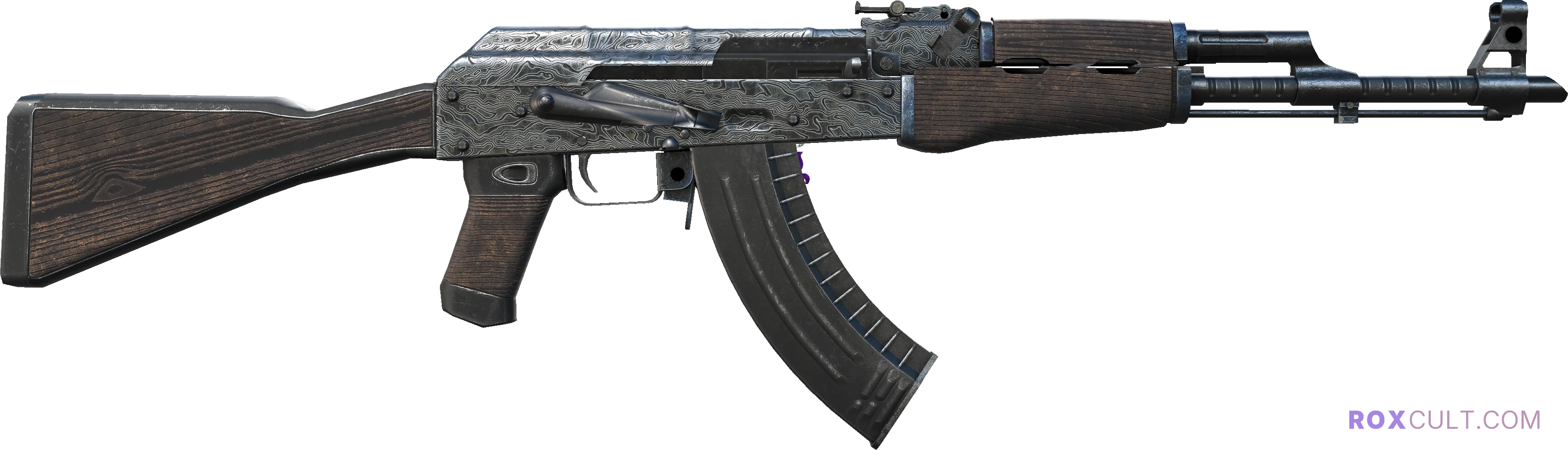 AK-47 | Steel Delta (Factory New) — rox (Holo) Antwerp 2022 craft, backside view
