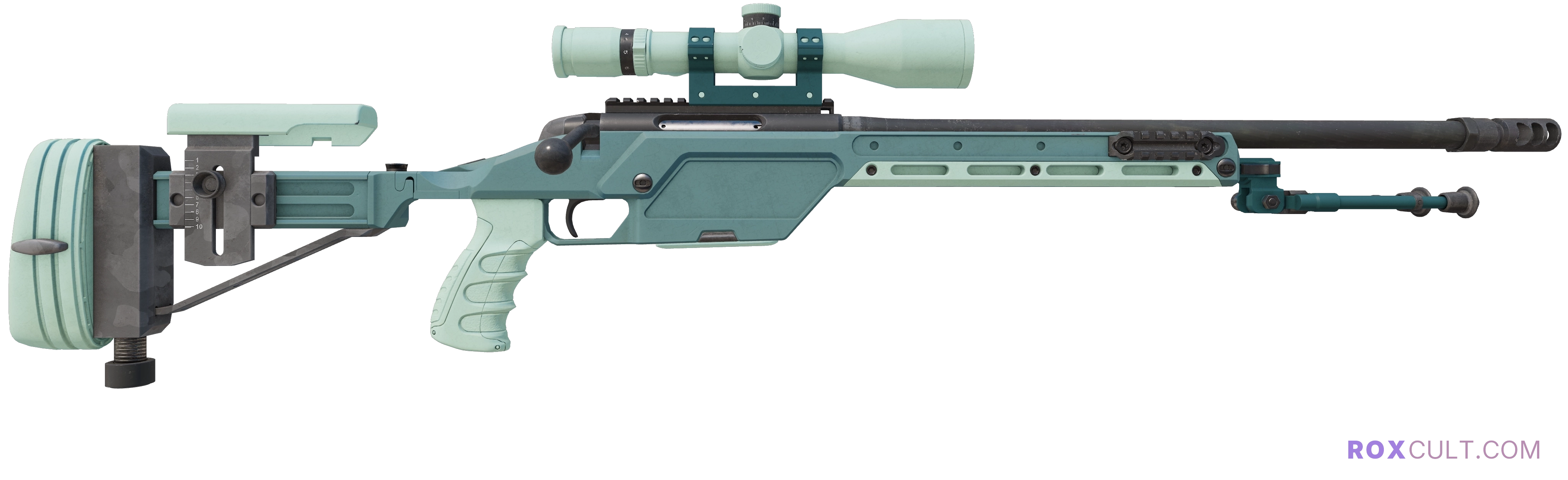 SSG 08 | Blue Spruce (Factory New) — rox (Holo) Antwerp 2022 craft, backside view