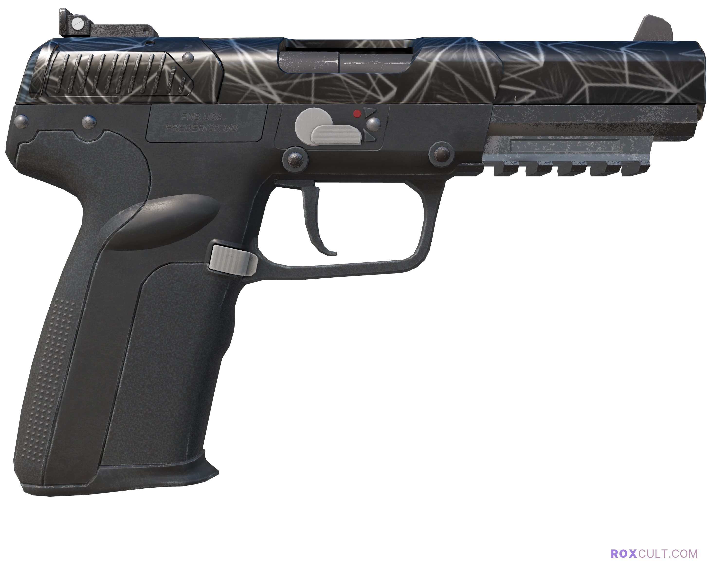 Five-SeveN | Silver Quartz (Factory New) — rox (Holo) Antwerp 2022 craft, backside view