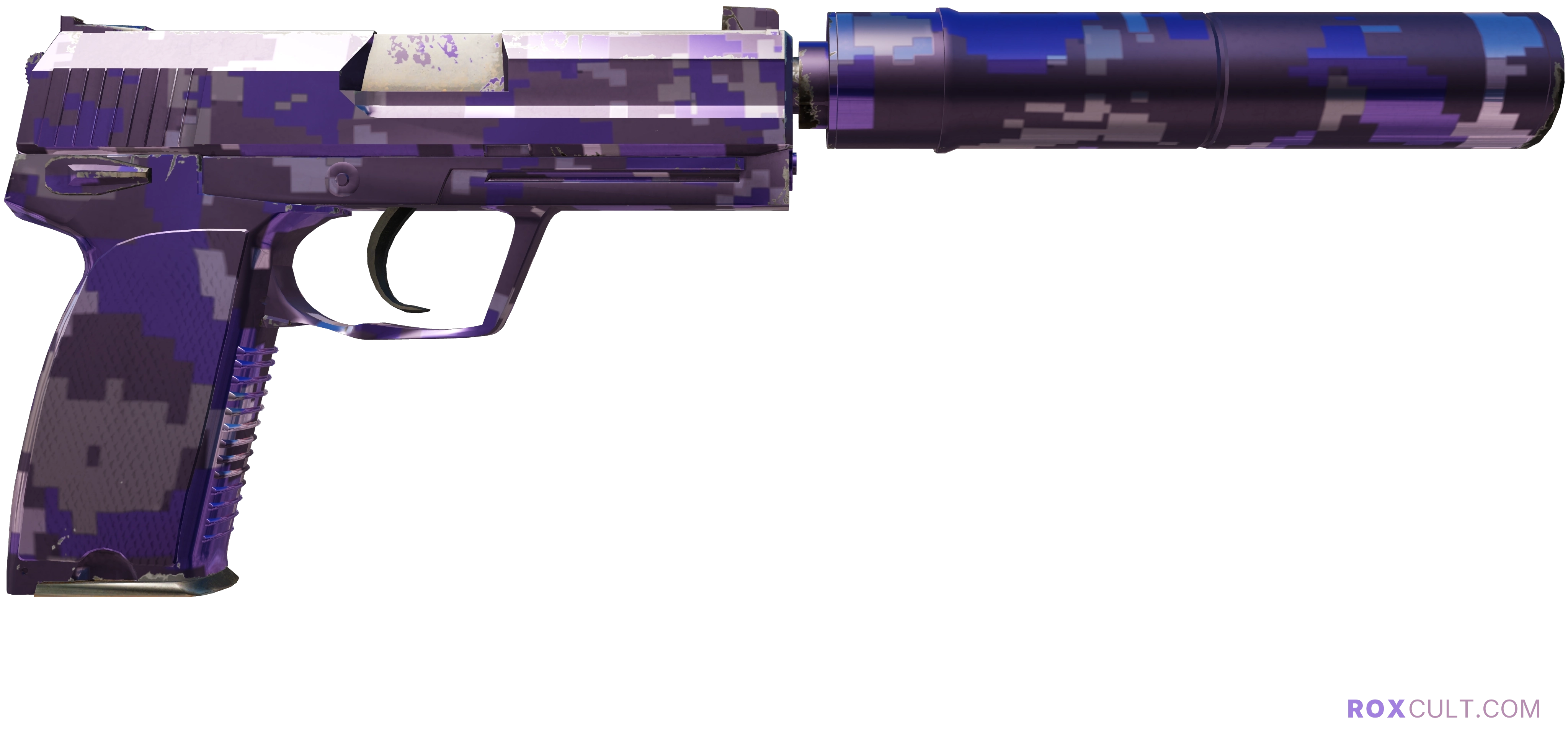 USP-S | Purple DDPAT (Factory New) — rox (Holo) Antwerp 2022 craft, backside view