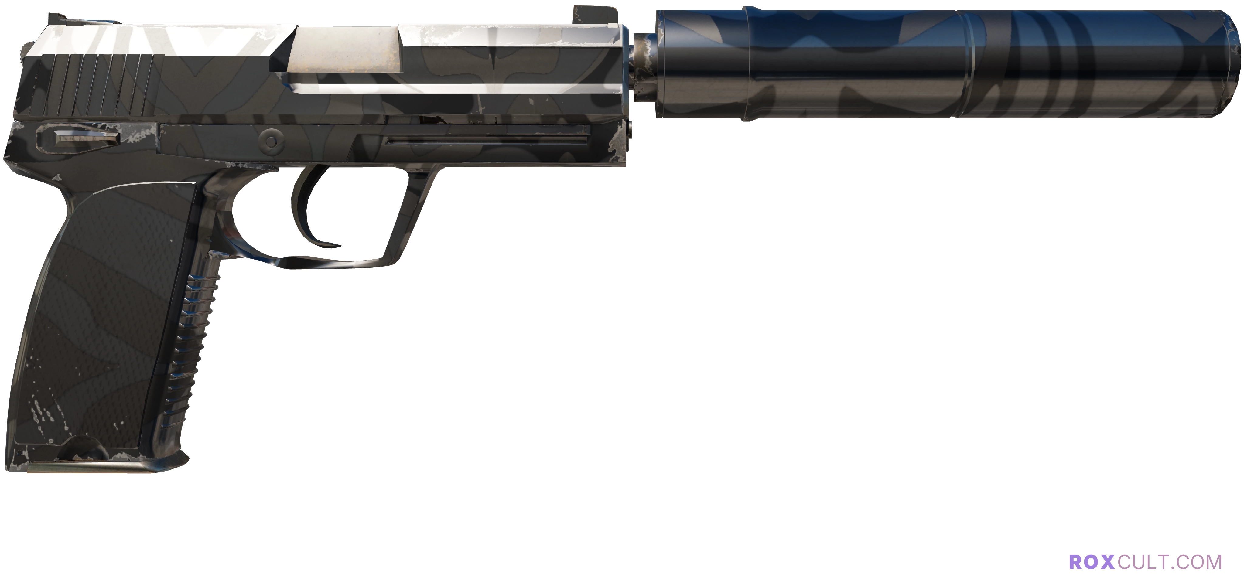 USP-S | Dark Water (Minimal Wear) — rox (Holo) Antwerp 2022 craft, backside view