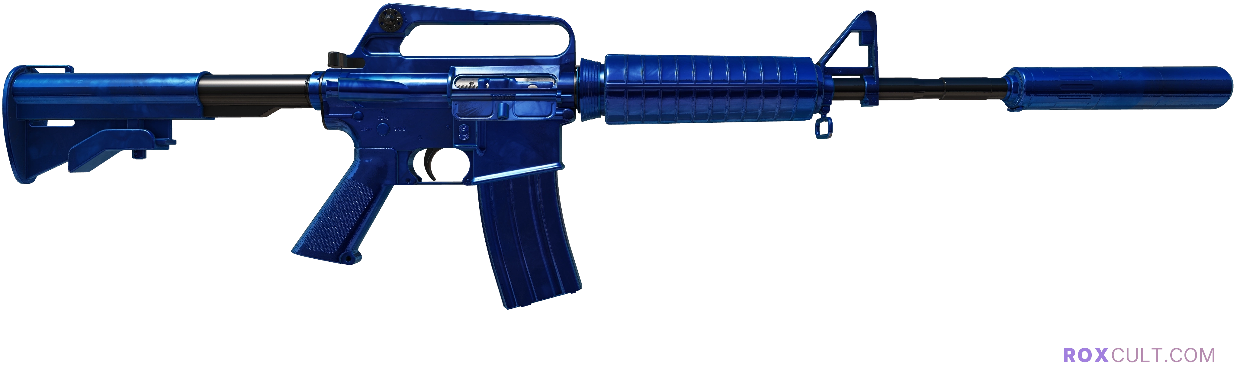 M4A1-S | Blue Phosphor (Factory New) — rox (Holo) Antwerp 2022 craft, backside view