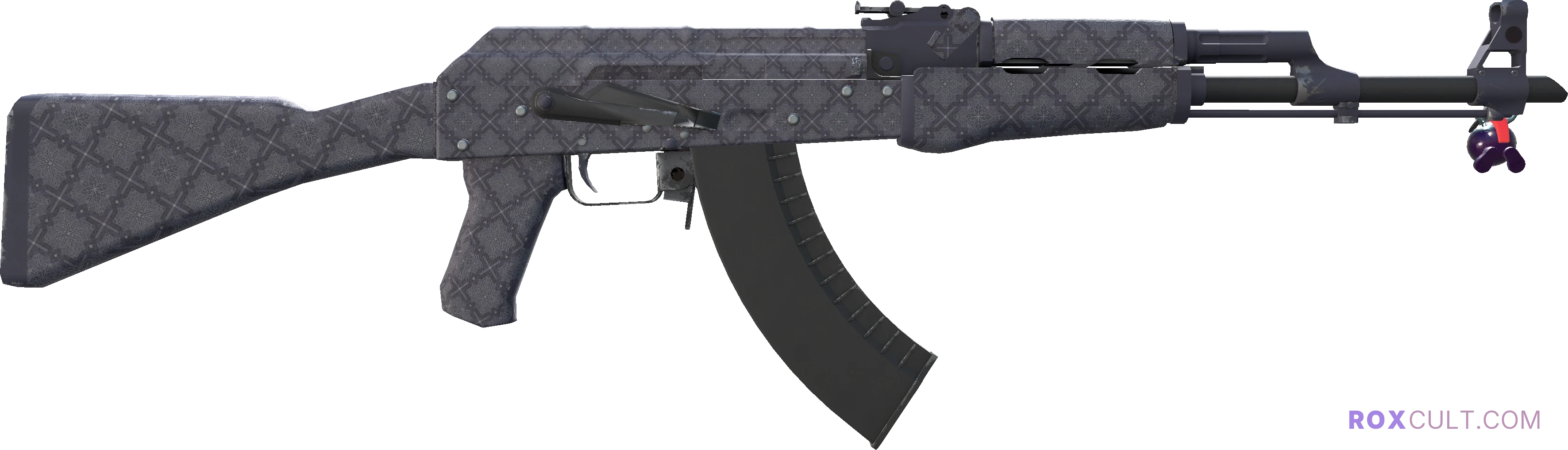 AK-47 | Baroque Purple (Factory New) — rox (Holo) Antwerp 2022 craft, backside view