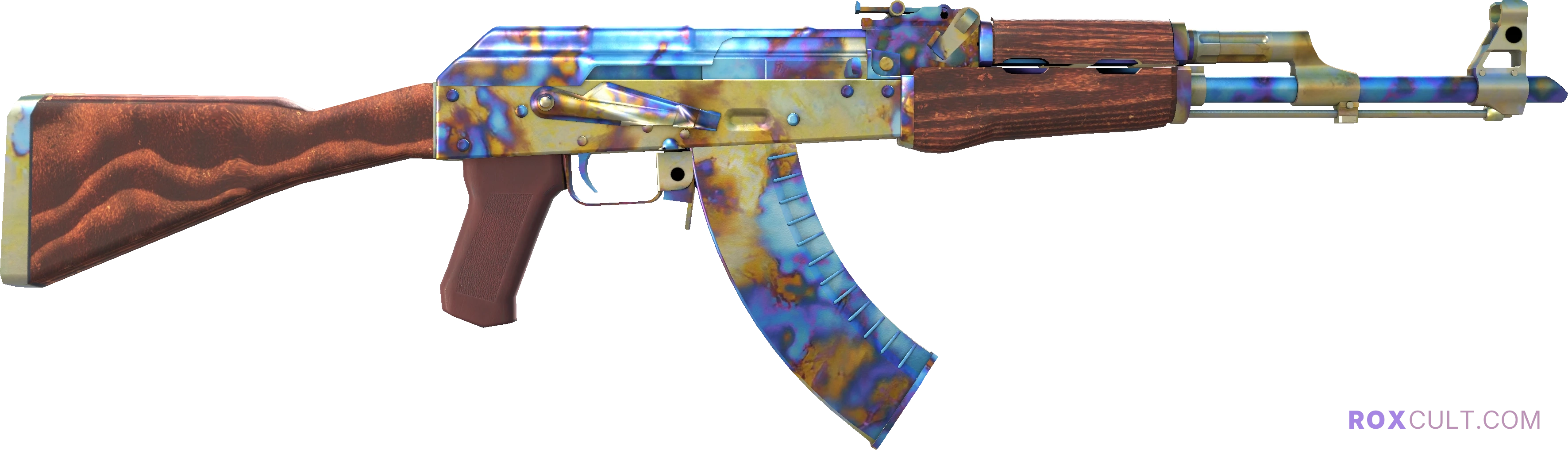 AK-47 | Case Hardened (Factory New) — rox (Holo) Antwerp 2022 craft, backside view