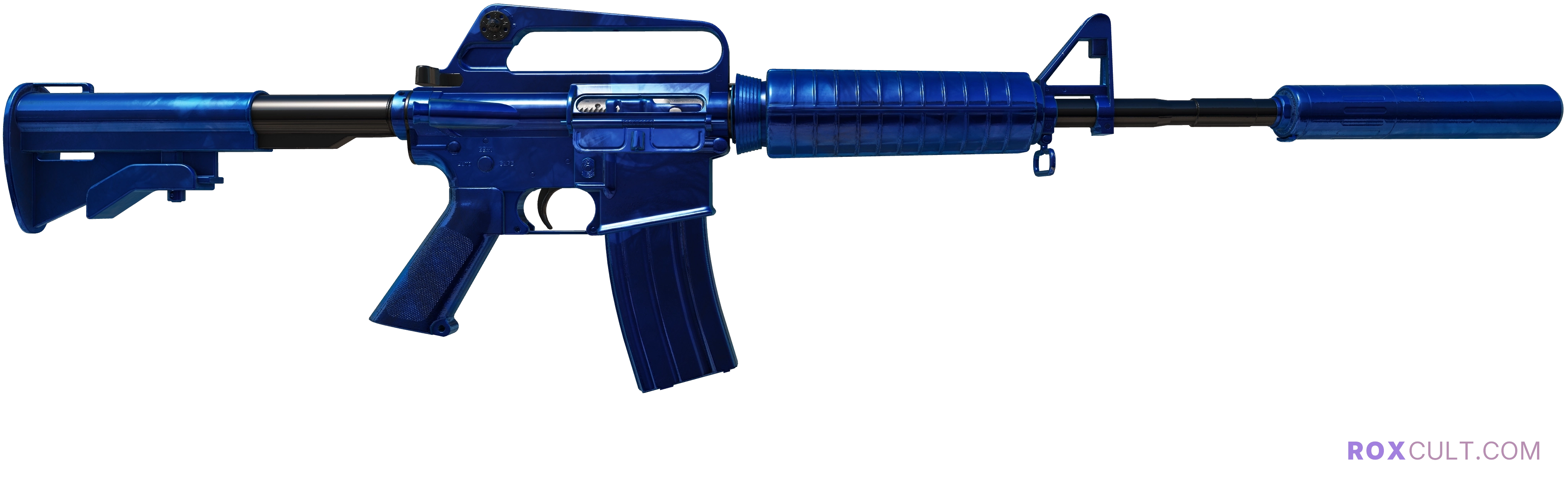 M4A1-S | Blue Phosphor (Factory New) — rox (Holo) Antwerp 2022 craft, backside view