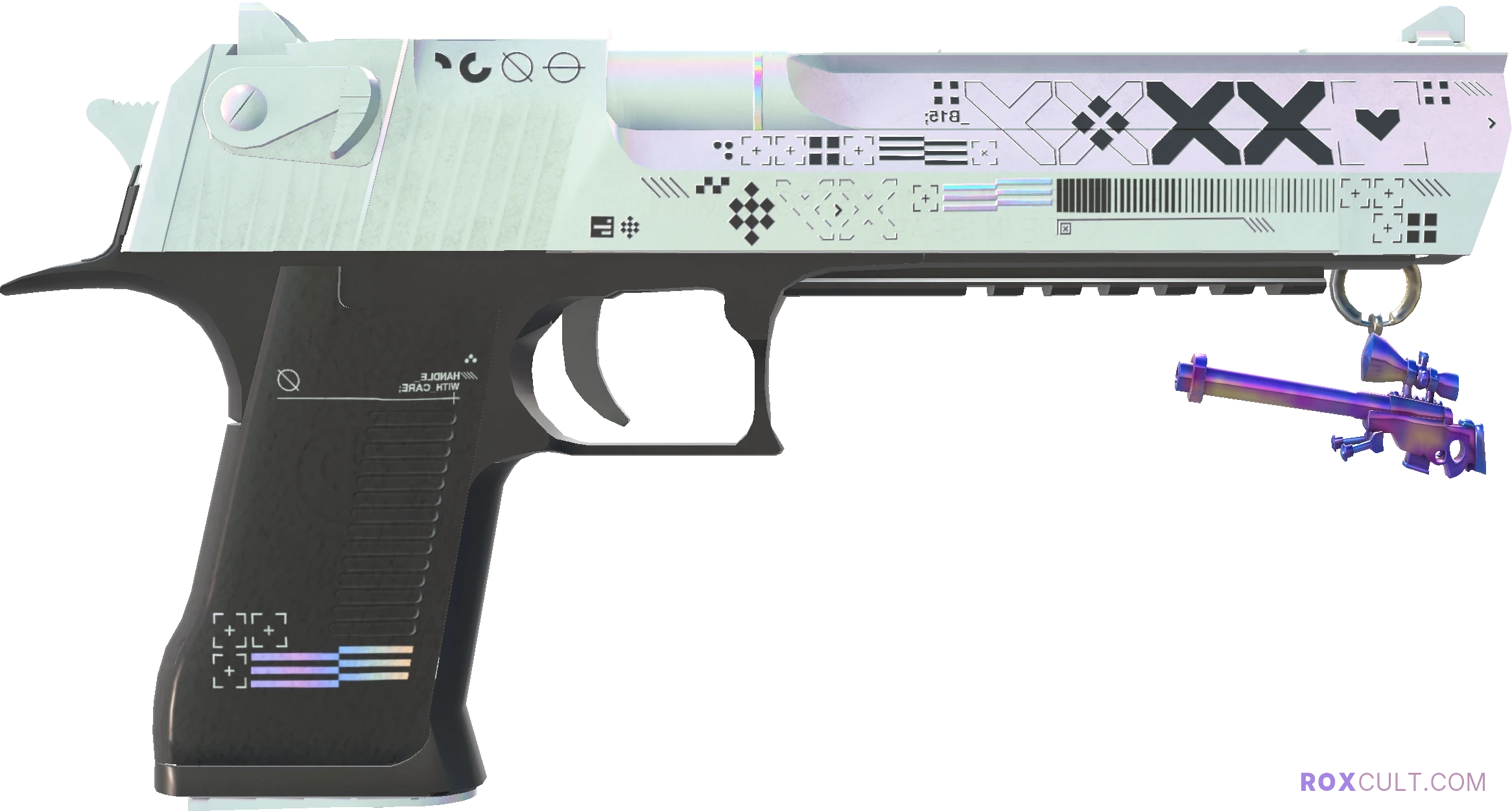 Desert Eagle | Printstream (Factory New) — rox (Holo) Antwerp 2022 craft, backside view