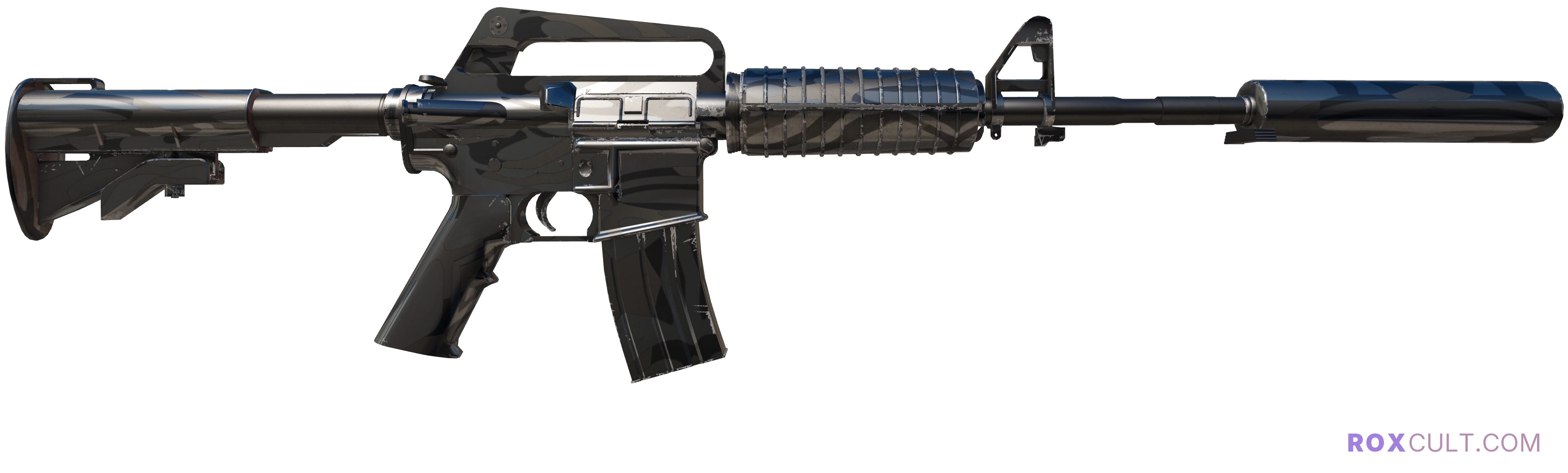 M4A1-S | Dark Water (Minimal Wear) — rox (Holo) Antwerp 2022 craft, backside view