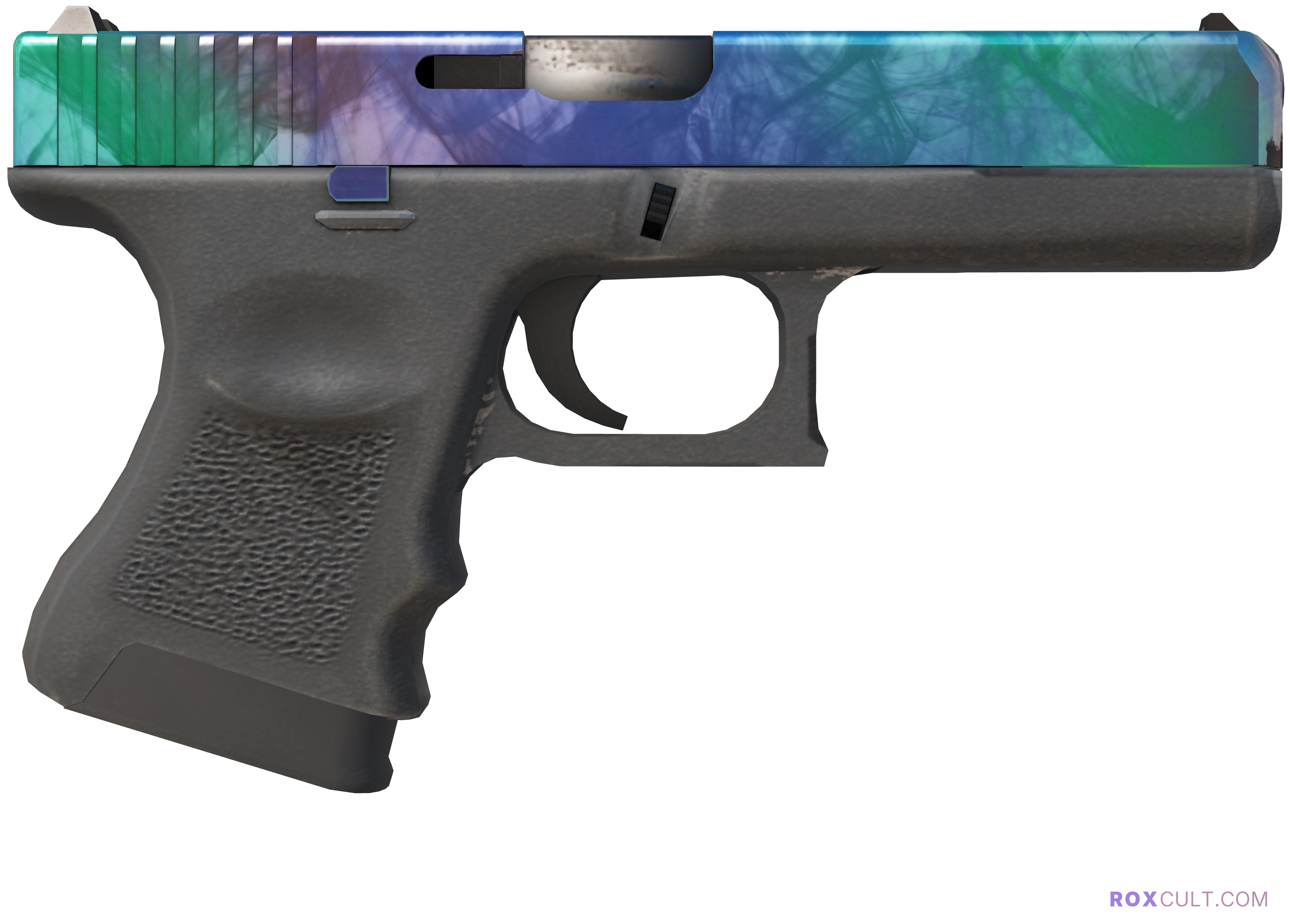 Glock-18 | Gamma Doppler (Factory New) — rox (Holo) Antwerp 2022 craft, backside view