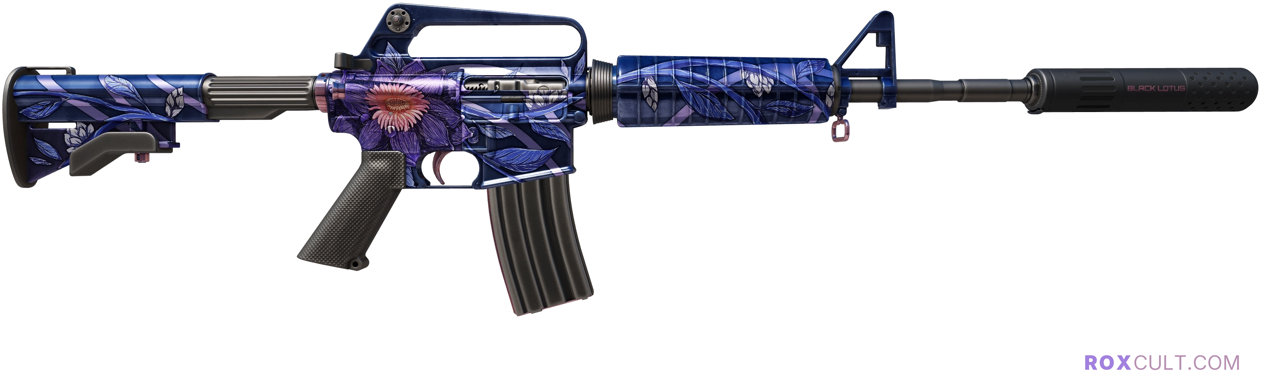 M4A1-S | Black Lotus (Factory New) — rox (Holo) Antwerp 2022 craft, backside view