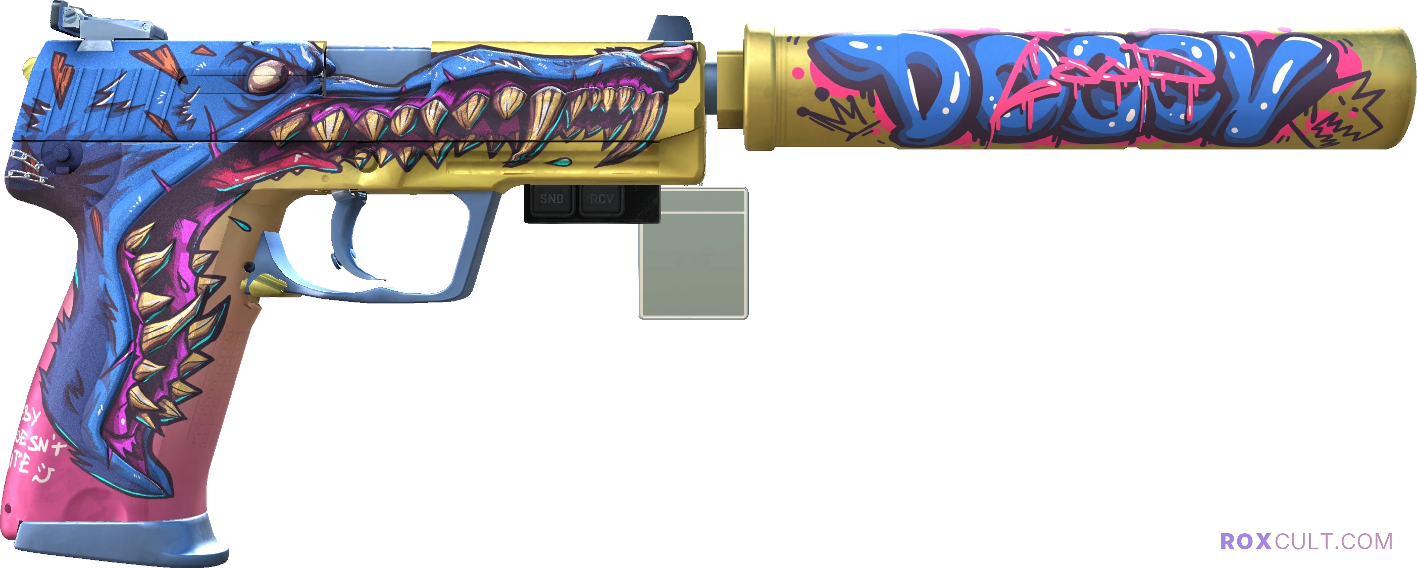 StatTrak™ USP-S | Jawbreaker (Factory New) — rox (Holo) Antwerp 2022 craft, backside view