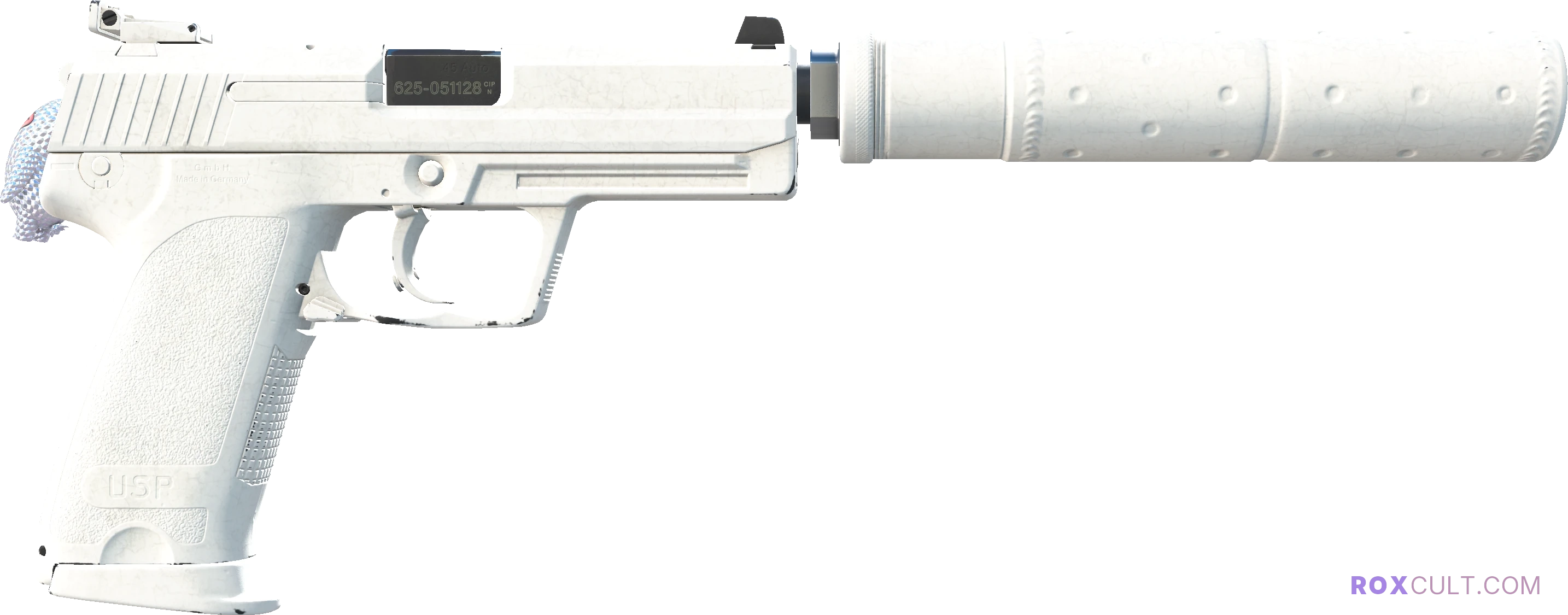 USP-S | Whiteout (Minimal Wear) — rox (Holo) Antwerp 2022 craft, backside view