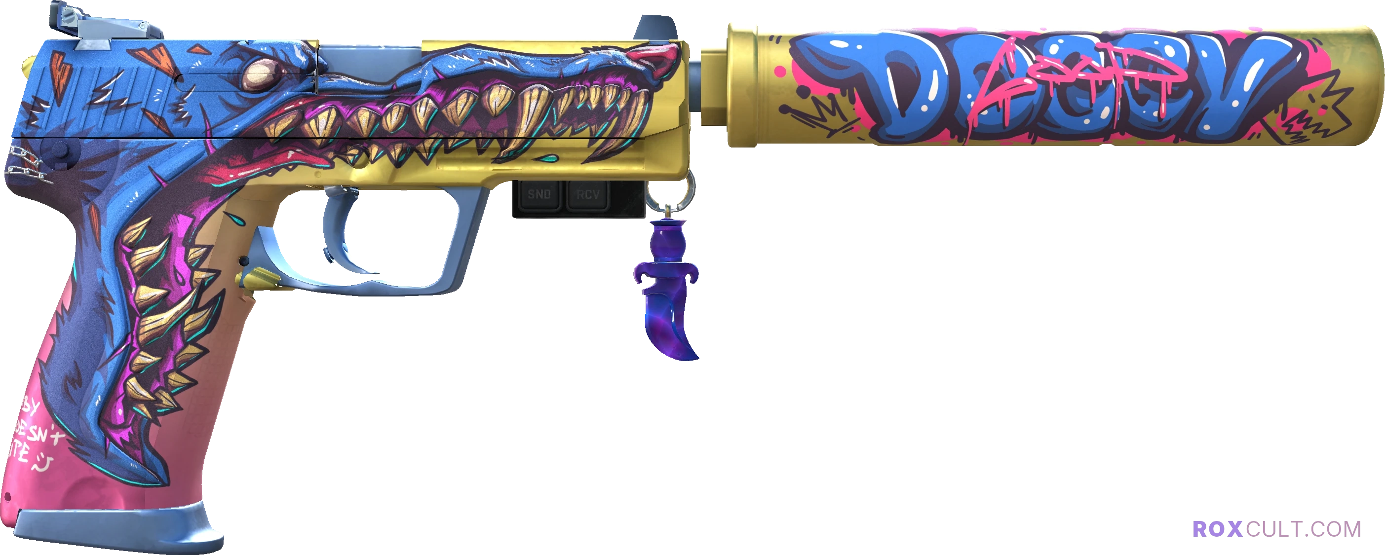 StatTrak™ USP-S | Jawbreaker (Factory New) — rox (Holo) Antwerp 2022 craft, backside view