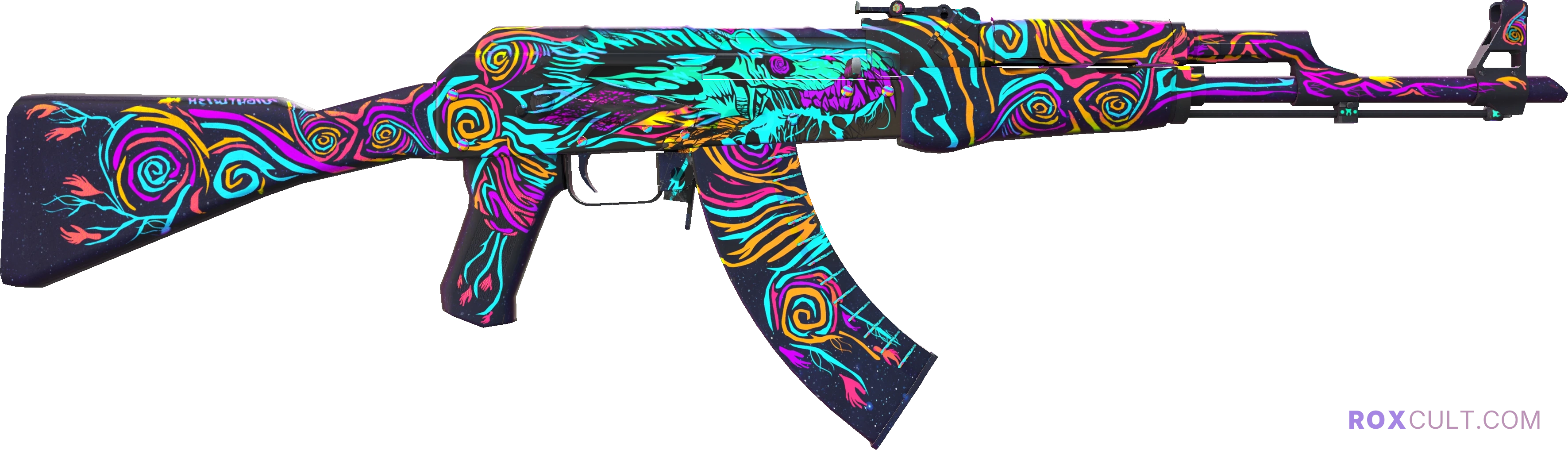 AK-47 | Nightwish (Factory New) — rox (Holo) Antwerp 2022 craft, backside view