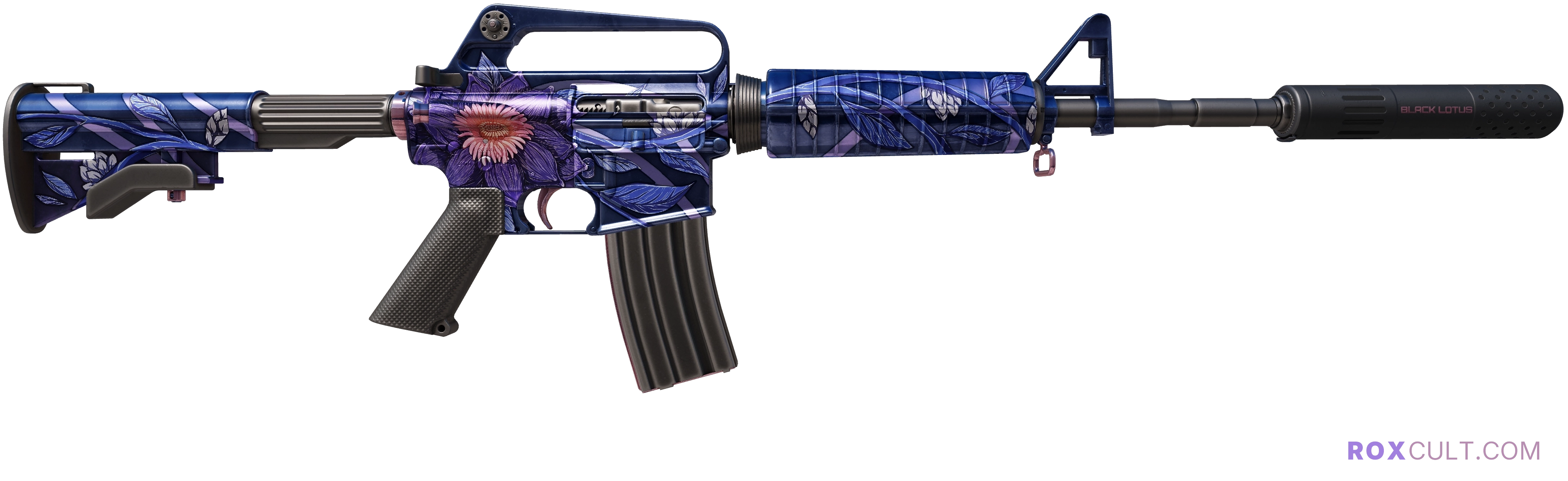 M4A1-S | Black Lotus (Factory New) — rox (Holo) Antwerp 2022 craft, backside view
