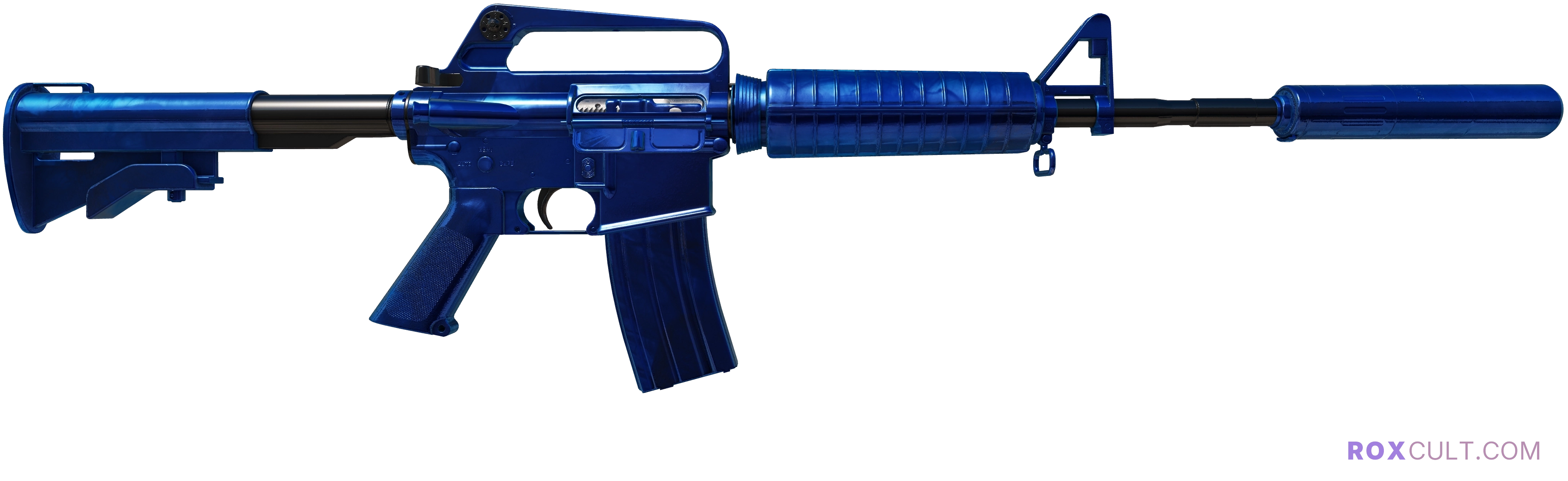 M4A1-S | Blue Phosphor (Factory New) — rox (Holo) Antwerp 2022 craft, backside view
