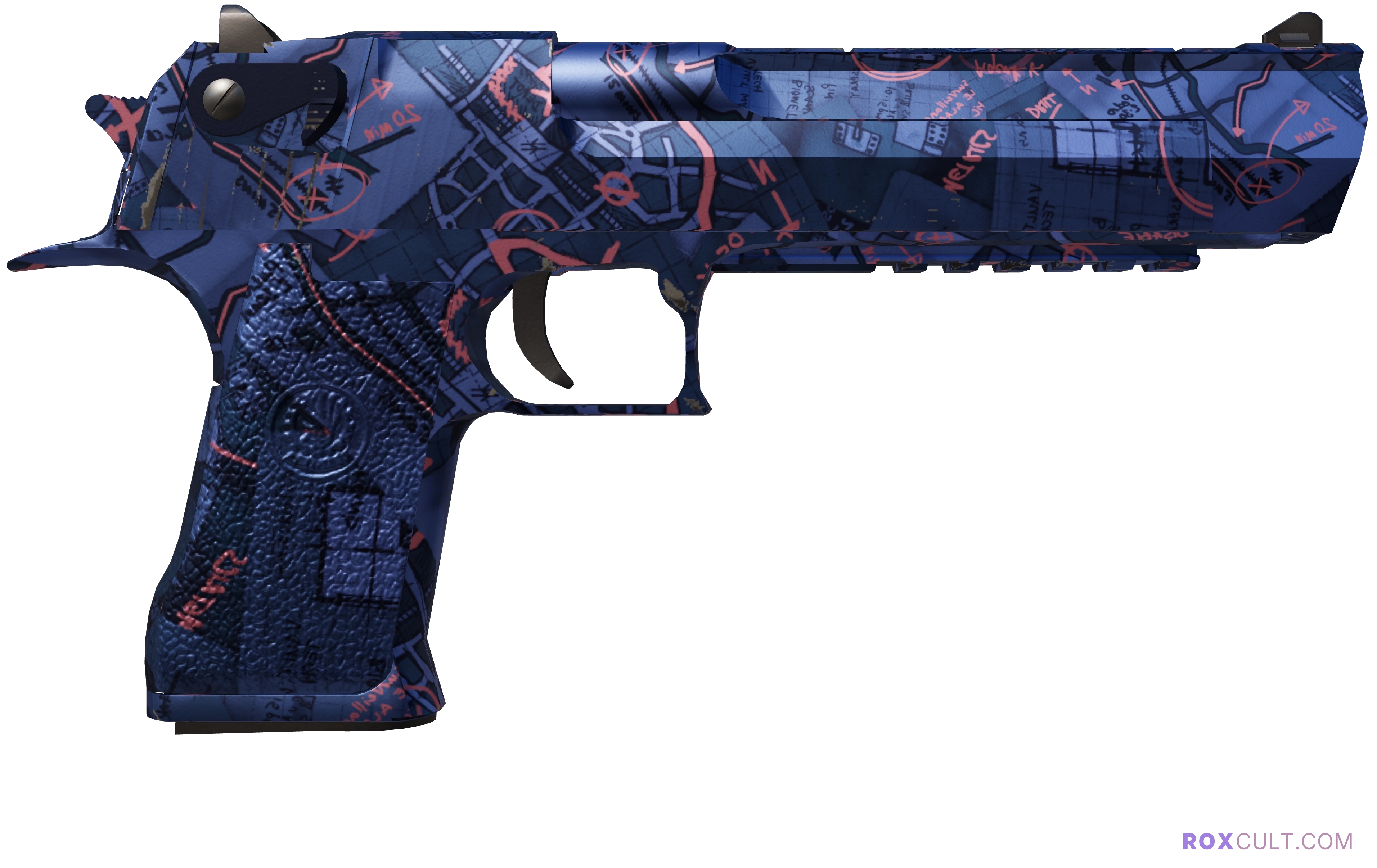 Desert Eagle | Night Heist (Factory New) — rox (Holo) Antwerp 2022 craft, backside view