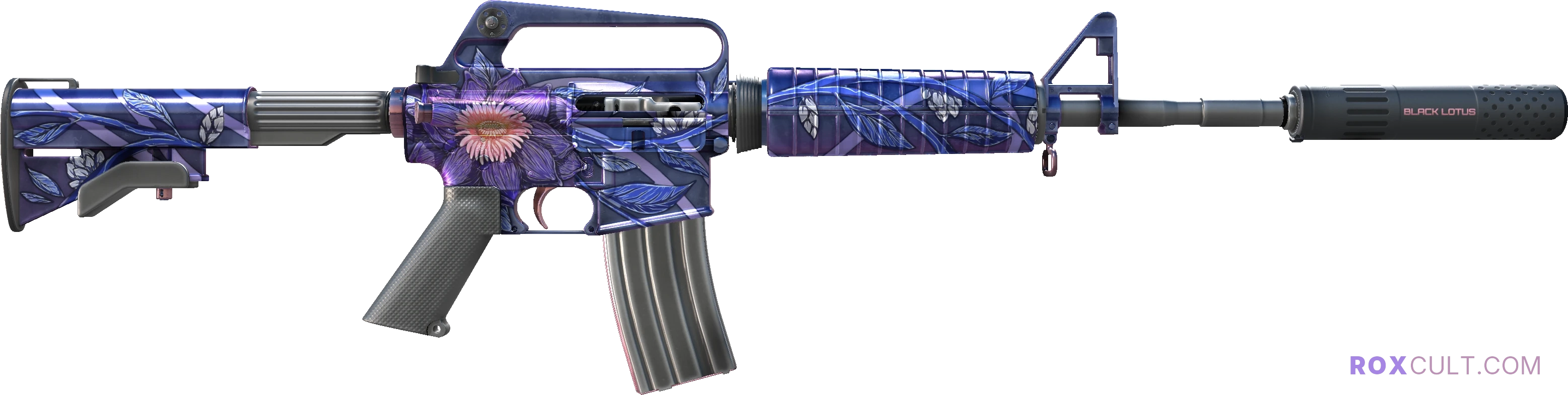 StatTrak™ M4A1-S | Black Lotus (Factory New) — rox (Holo) Antwerp 2022 craft, backside view