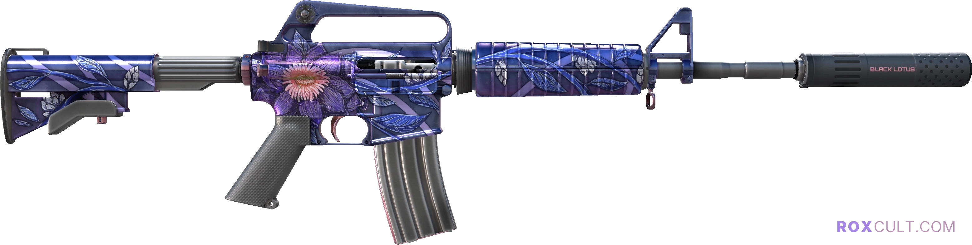 StatTrak™ M4A1-S | Black Lotus (Factory New) — rox (Holo) Antwerp 2022 craft, backside view