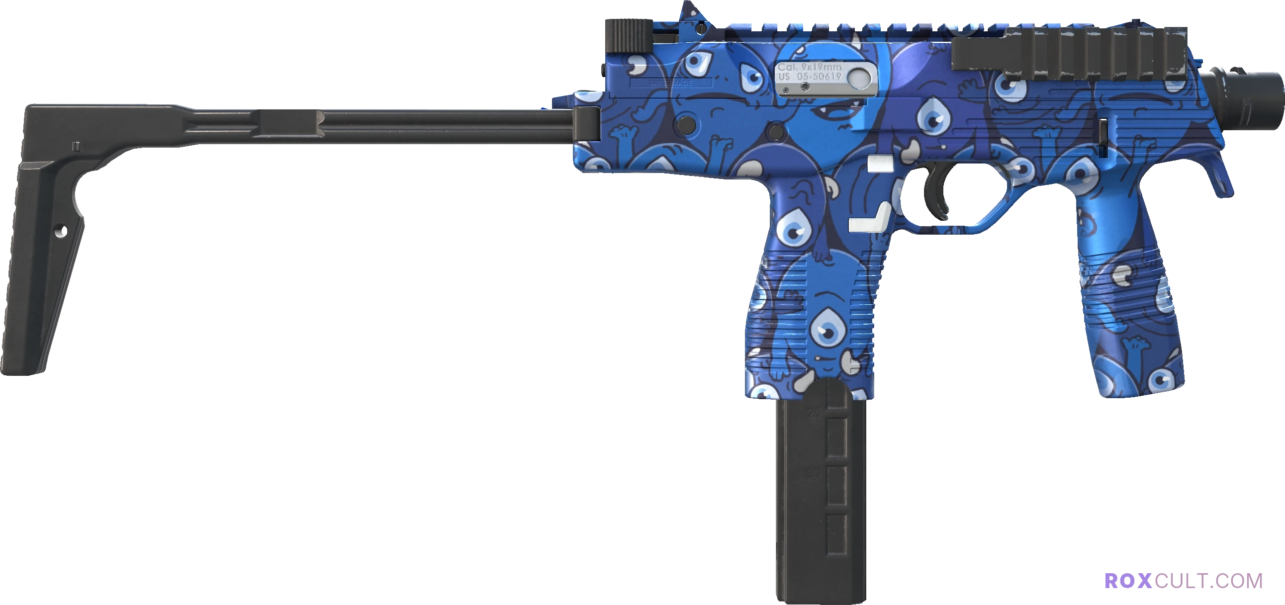 MP9 | Pandora's Box (Factory New) — rox (Holo) Antwerp 2022 craft, backside view
