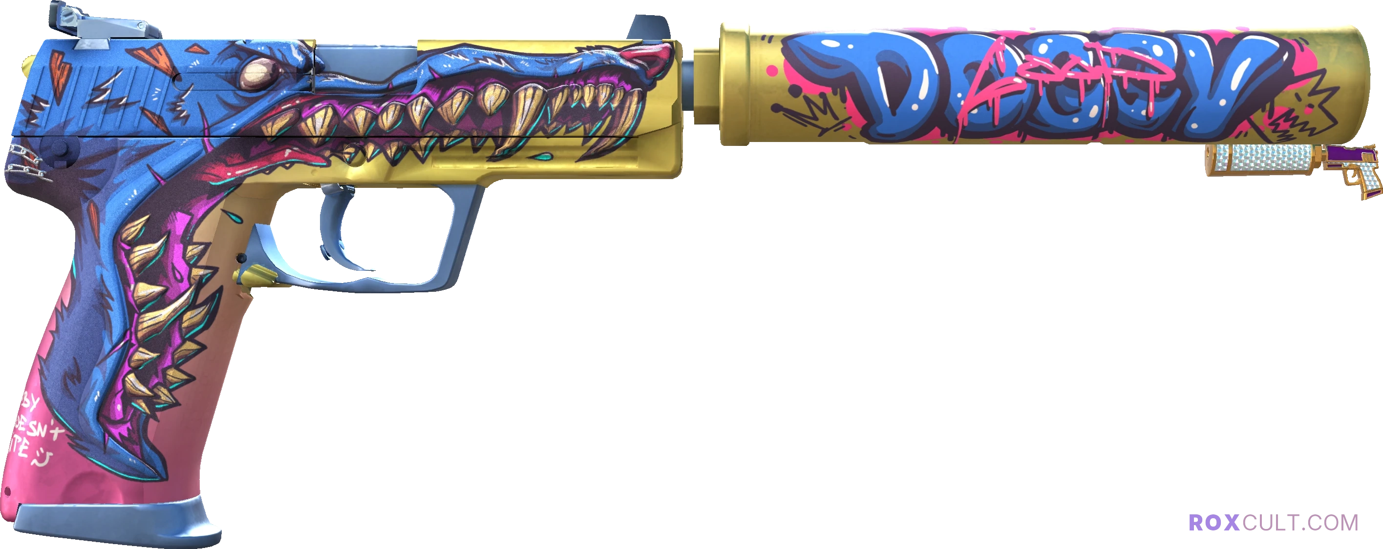 USP-S | Jawbreaker (Factory New) — rox (Holo) Antwerp 2022 craft, backside view