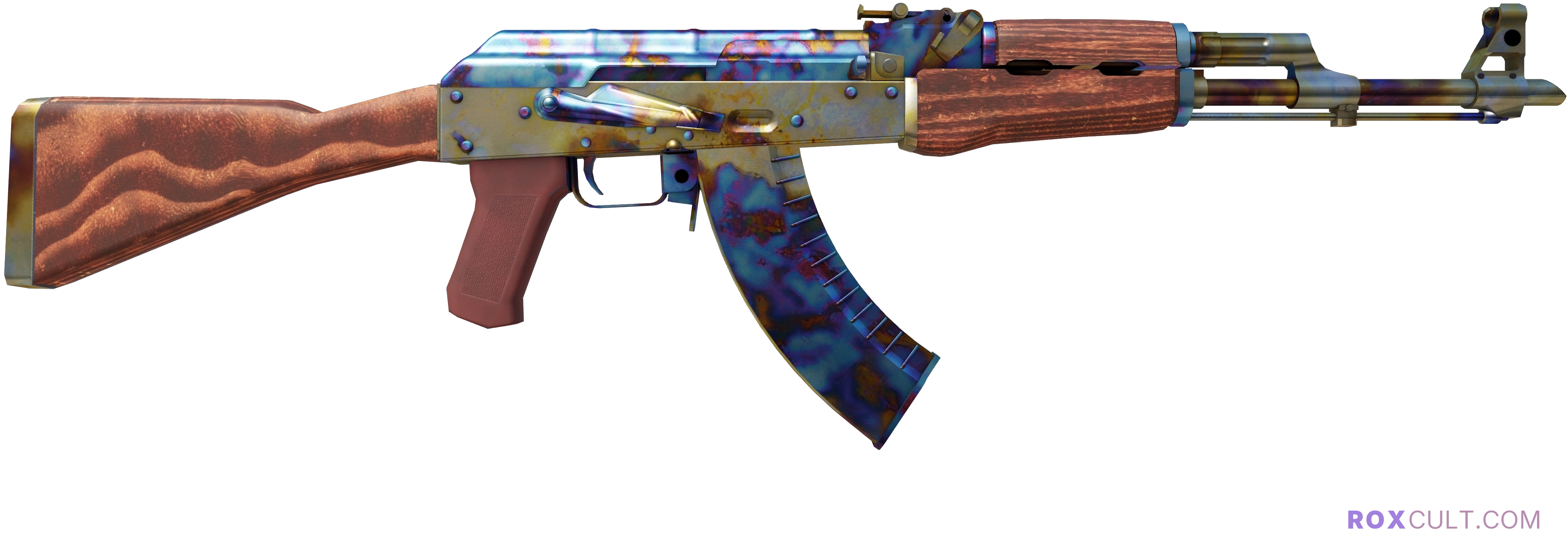 AK-47 | Case Hardened (Minimal Wear) — rox (Holo) Antwerp 2022 craft, backside view