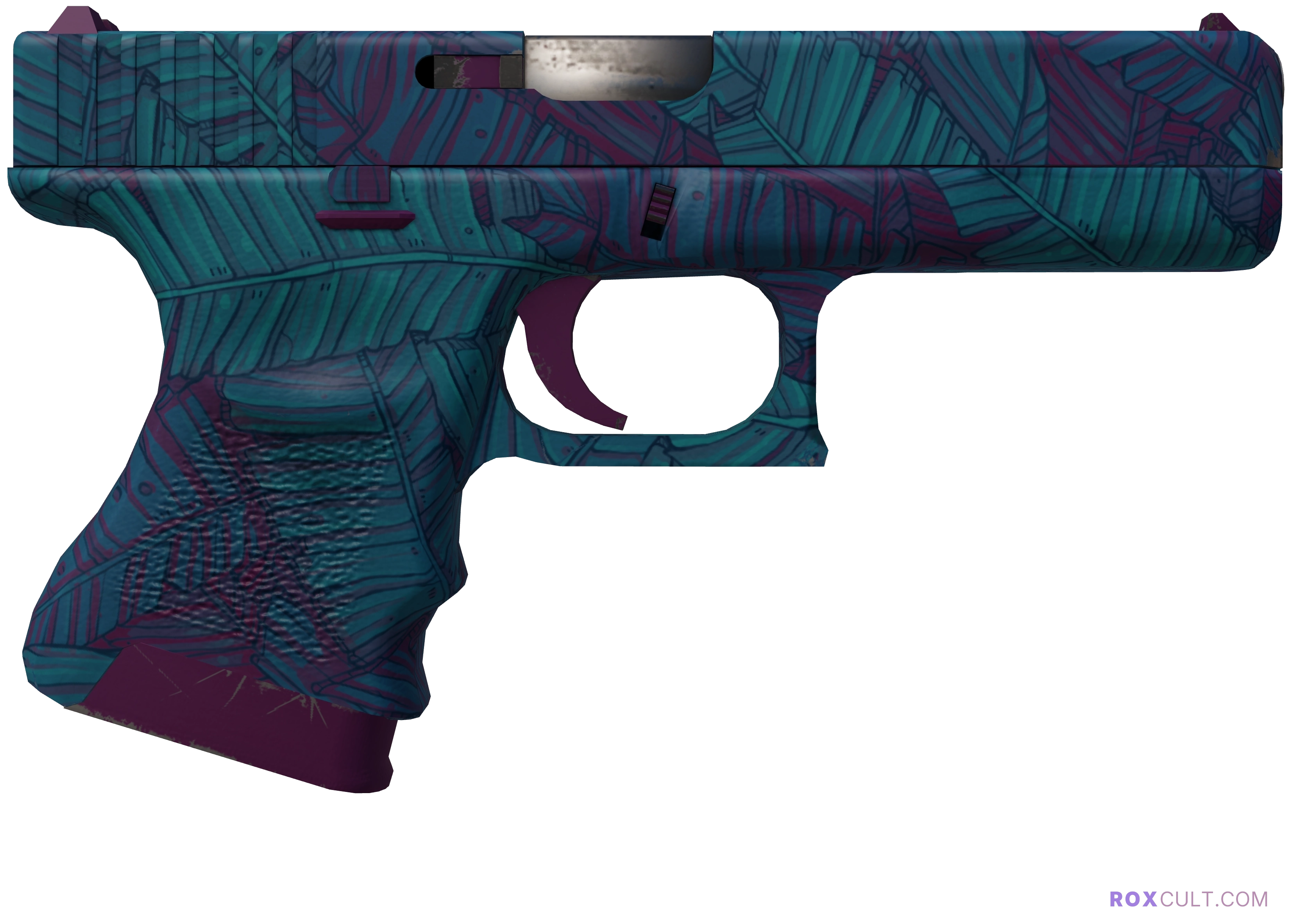 Glock-18 | Synth Leaf (Factory New) — rox (Holo) Antwerp 2022 craft, backside view