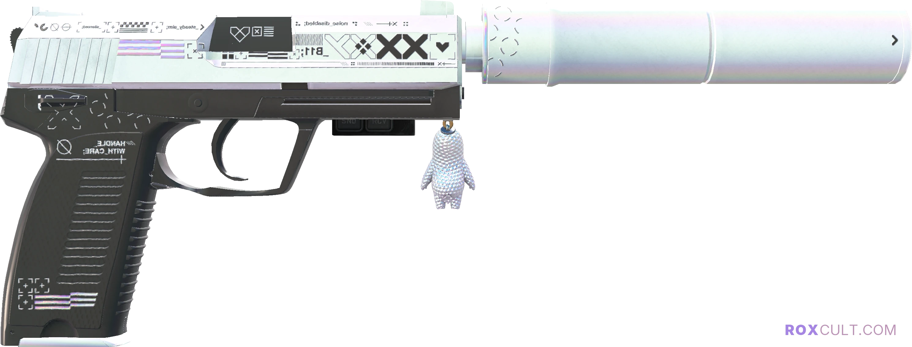 StatTrak™ USP-S | Printstream (Factory New) — rox (Holo) Antwerp 2022 craft, backside view