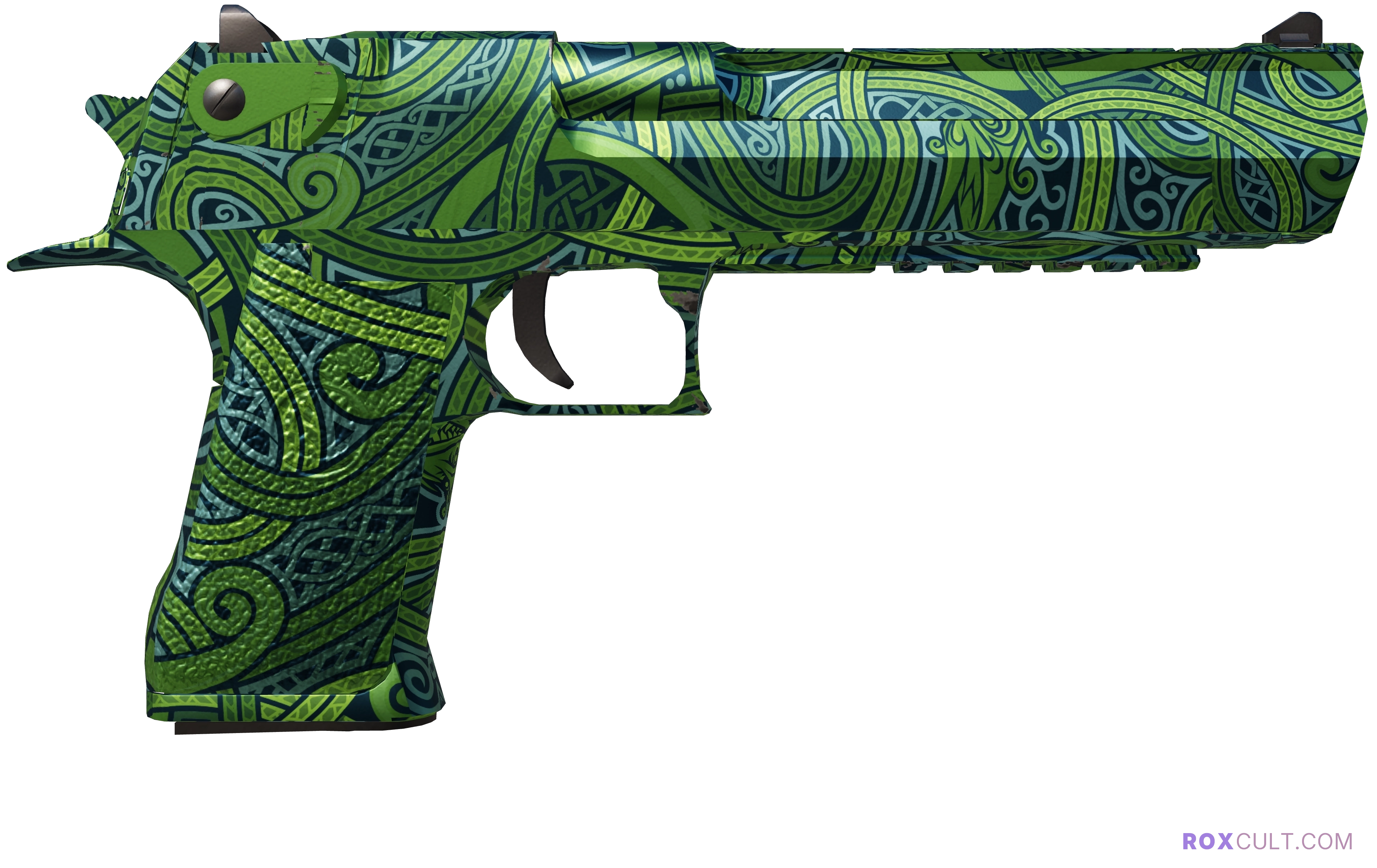 Desert Eagle | Emerald Jörmungandr (Factory New) — rox (Holo) Antwerp 2022 craft, backside view