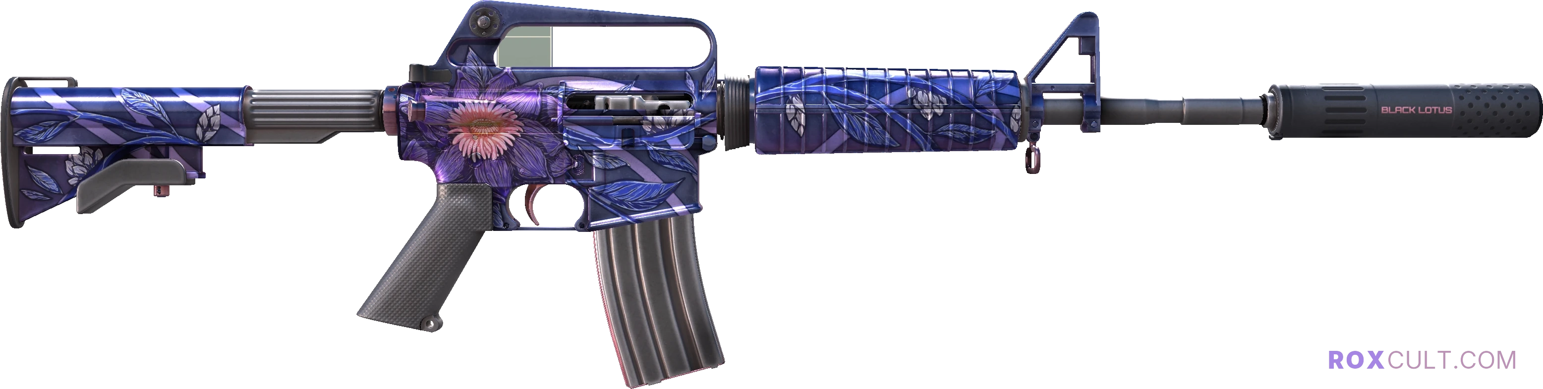 StatTrak™ M4A1-S | Black Lotus (Field-Tested) — rox (Holo) Antwerp 2022 craft, backside view