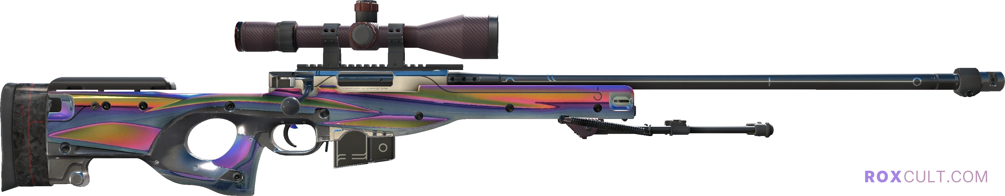 StatTrak™ AWP | Chrome Cannon (Minimal Wear) — rox (Holo) Antwerp 2022 craft, backside view